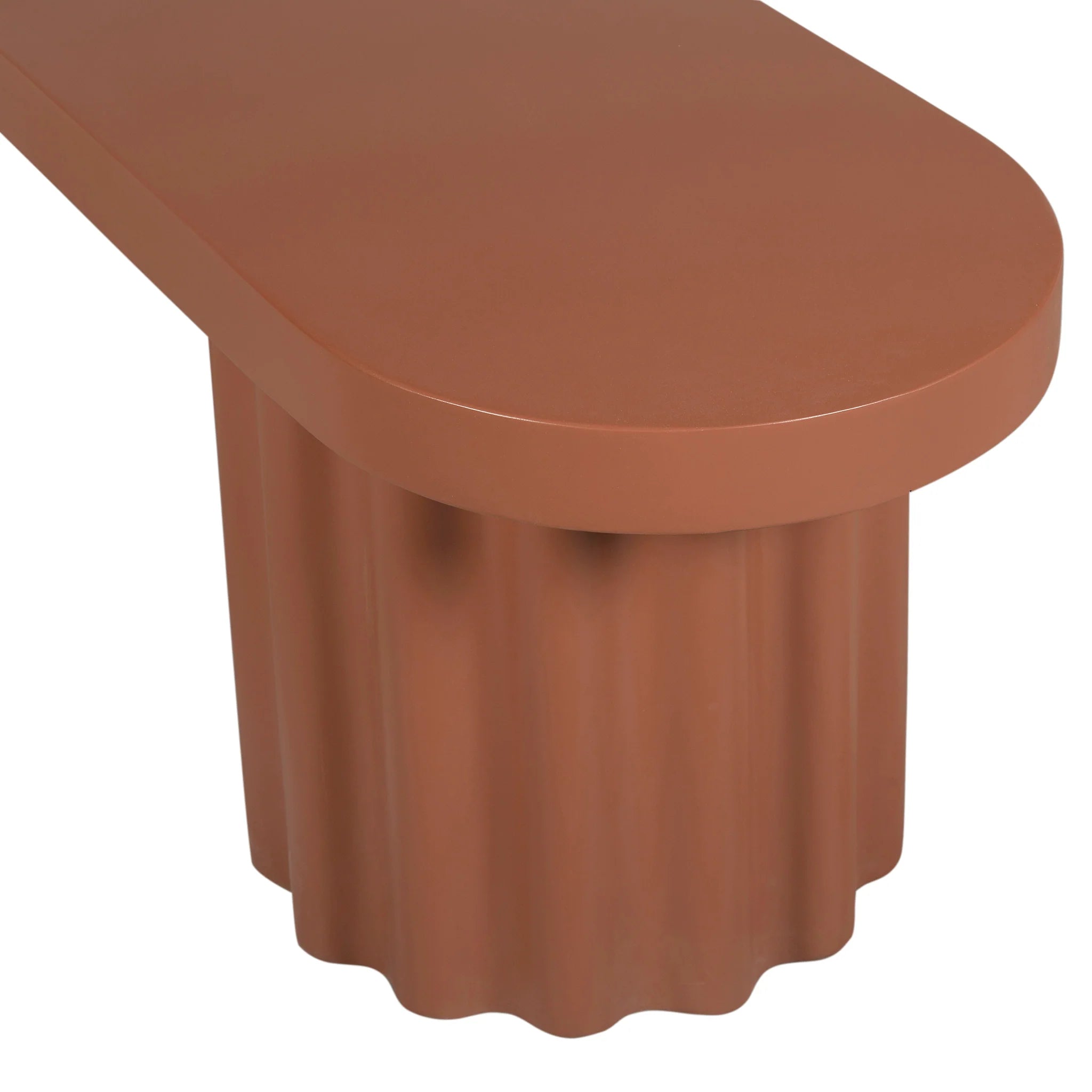 Pominara 2.1m Concrete Bench - Terracotta