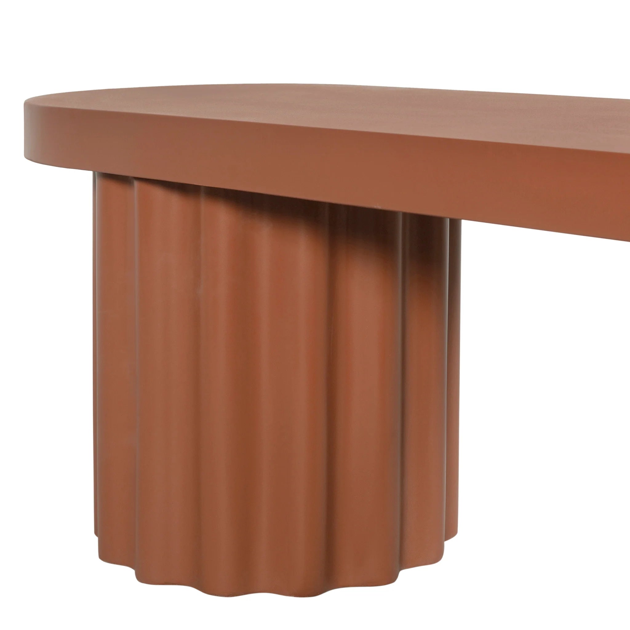 Pominara 2.1m Concrete Bench - Terracotta