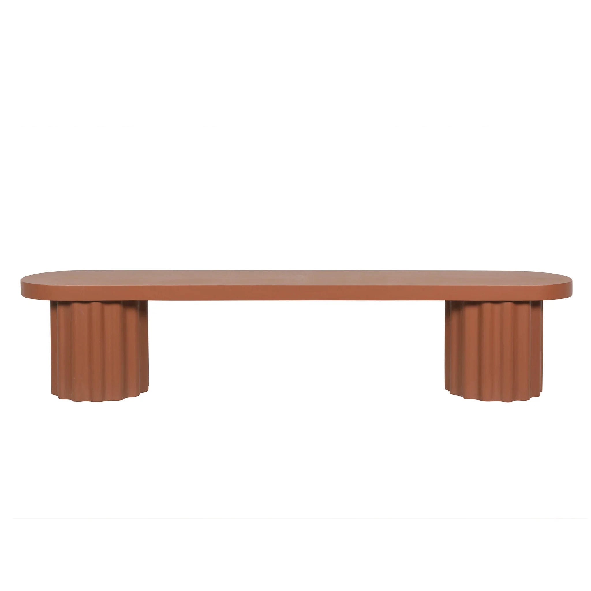 Pominara 2.1m Concrete Bench - Terracotta