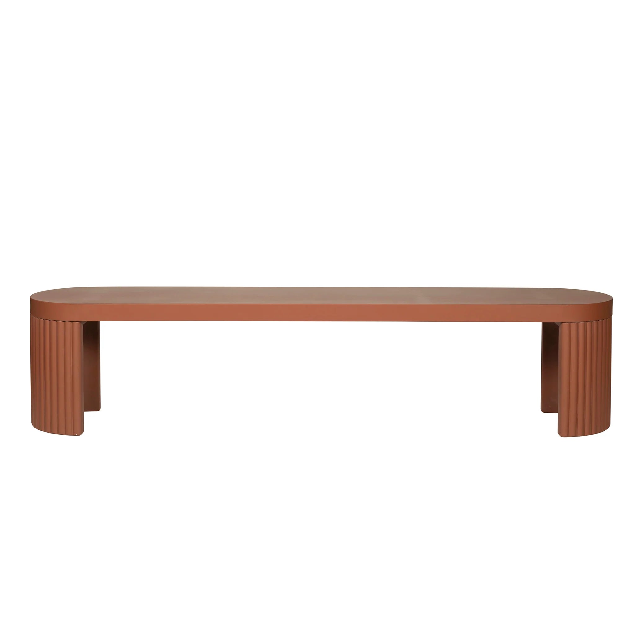 Showcasing Kirevera 2m Concrete Bench - Terracotta DB12298-CO Bench by Calibre Furniturs