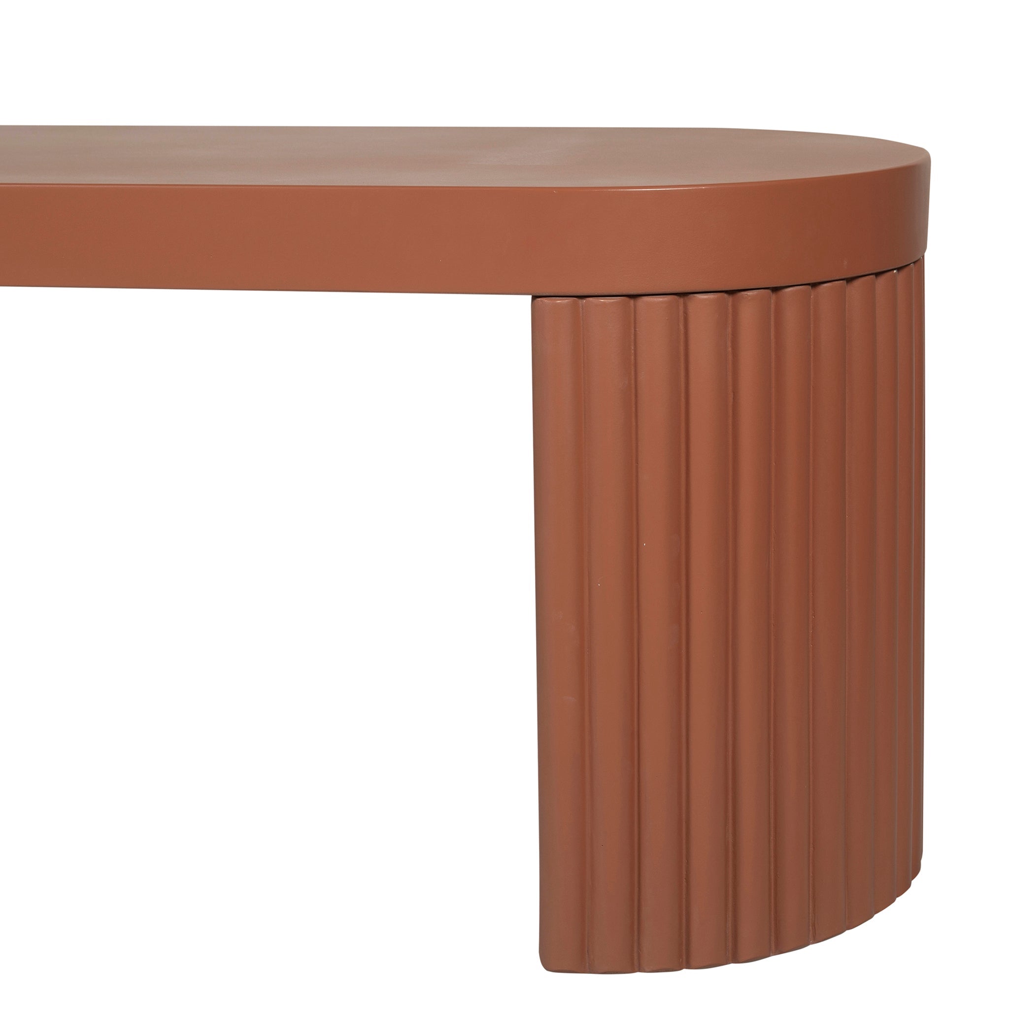 CDB12298-CO 2m Concrete Bench - Terracotta