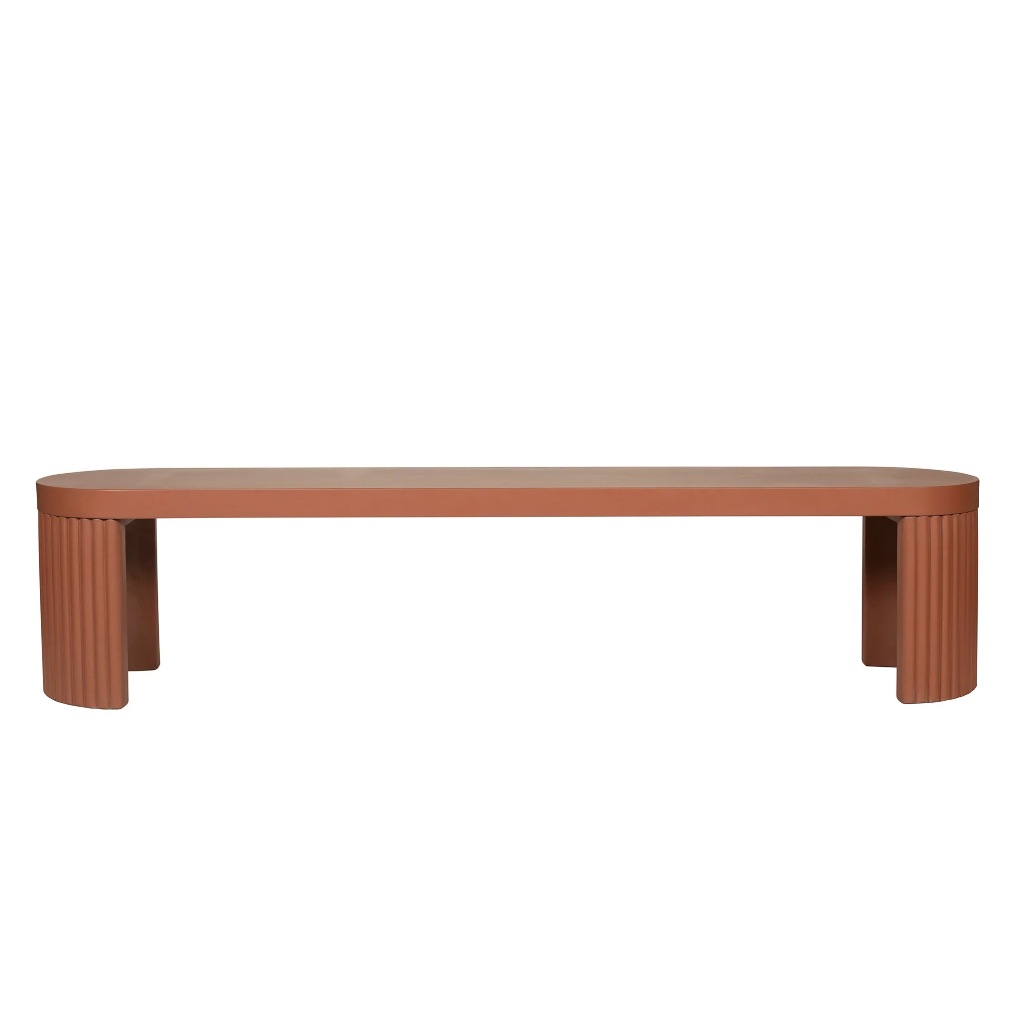Kirevera 2m Concrete Bench - Terracotta