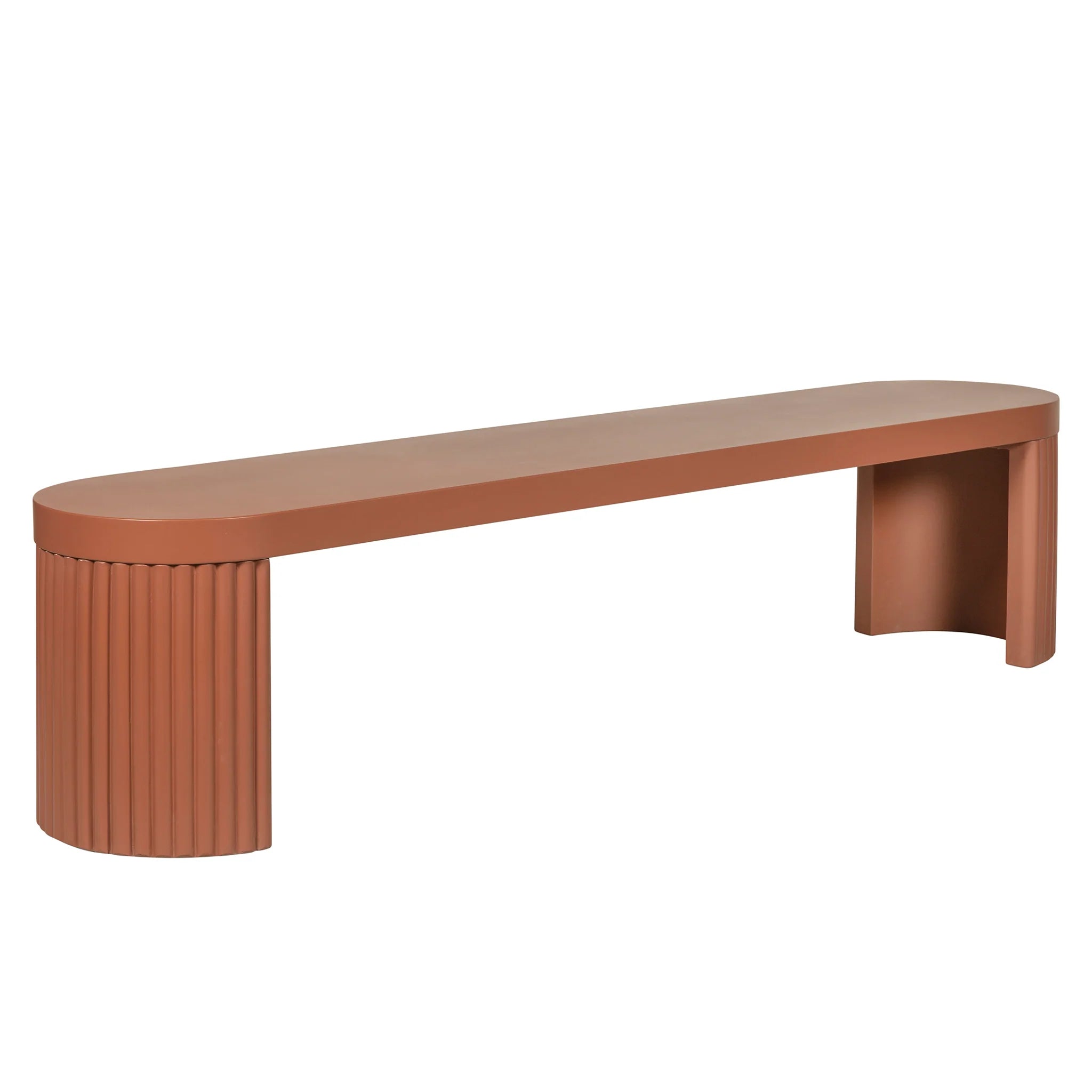 Showcasing Kirevera 2m Concrete Bench - Terracotta DB12298-CO Bench by Calibre Furniturs