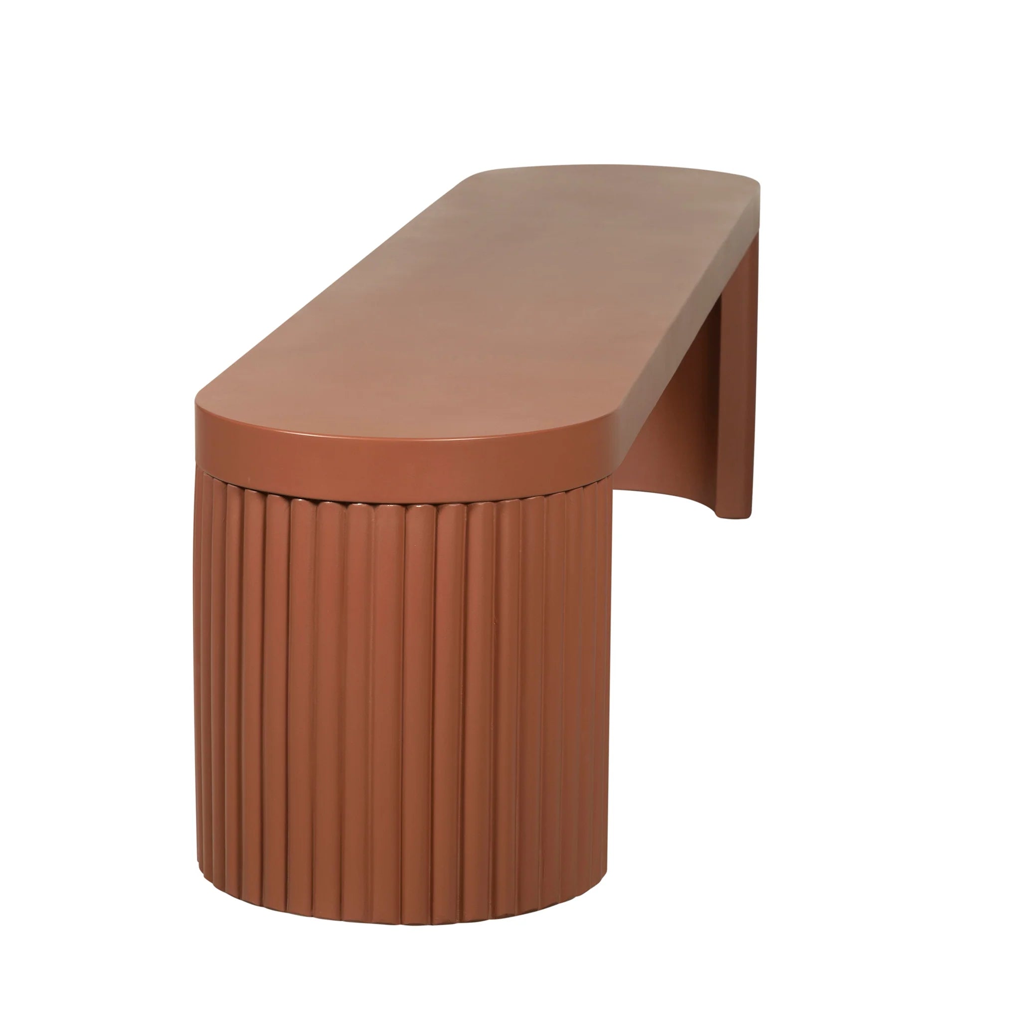 Kirevera 2m Concrete Bench - Terracotta