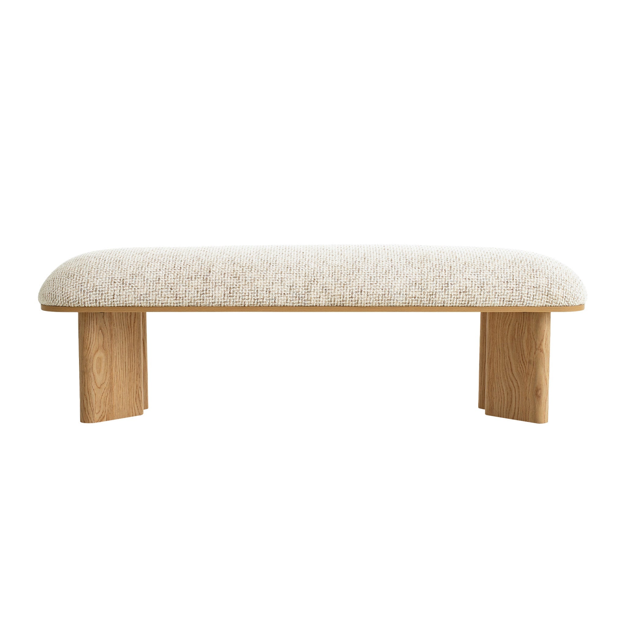 CDB12566-IG 1.5m Natural Bench - Honeycomb White