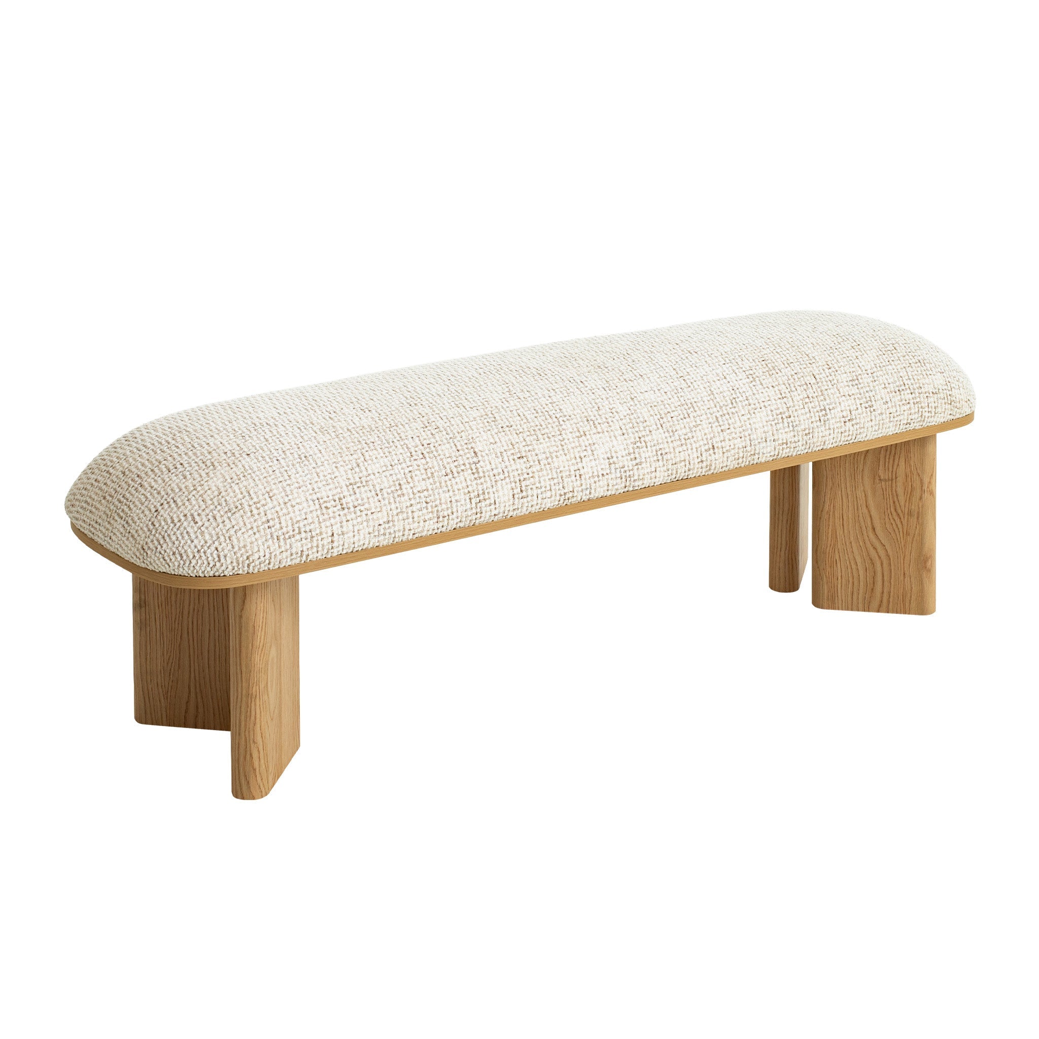 CDB12566-IG 1.5m Natural Bench - Honeycomb White