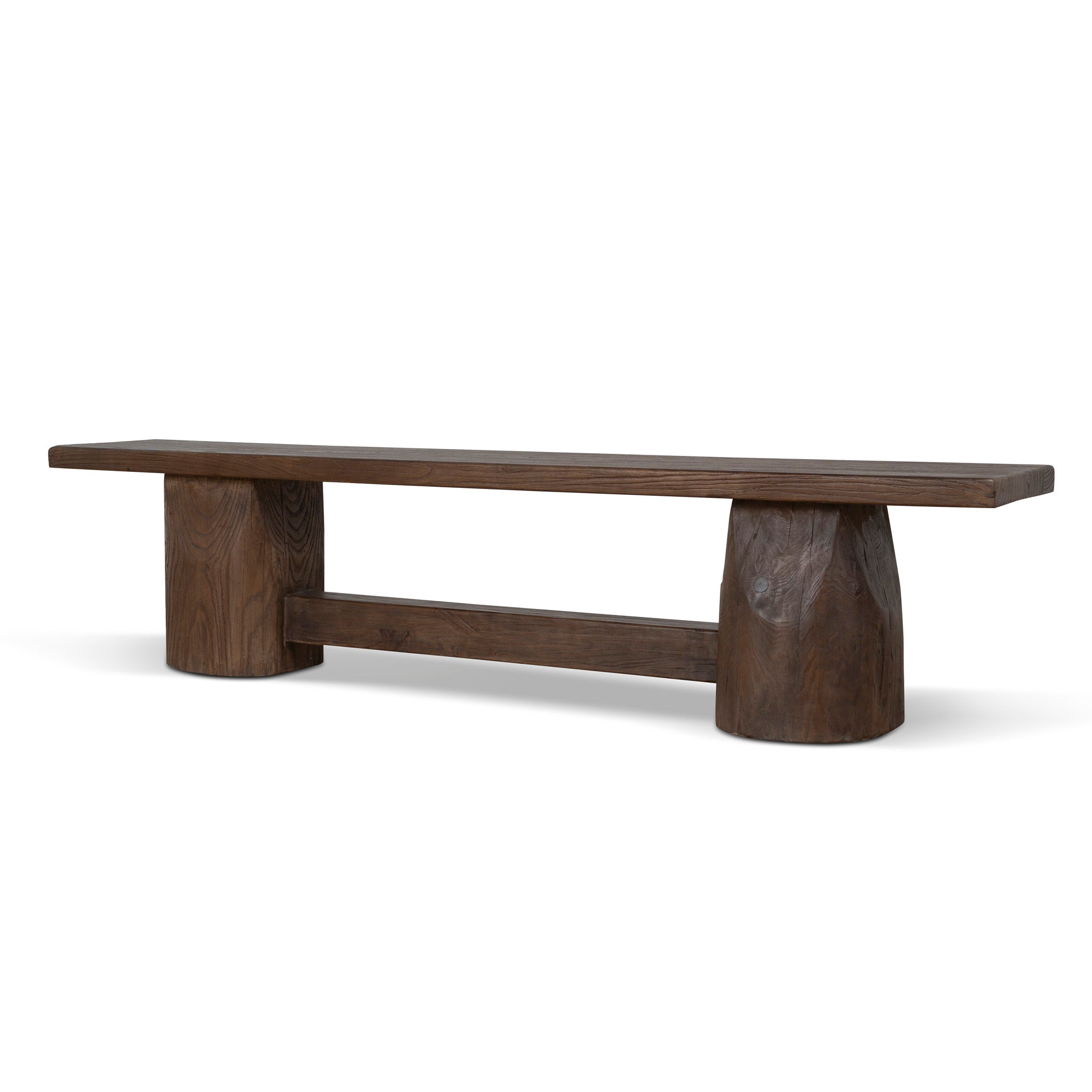 CDB12677-NA 2m Elm Bench - Dark Brown