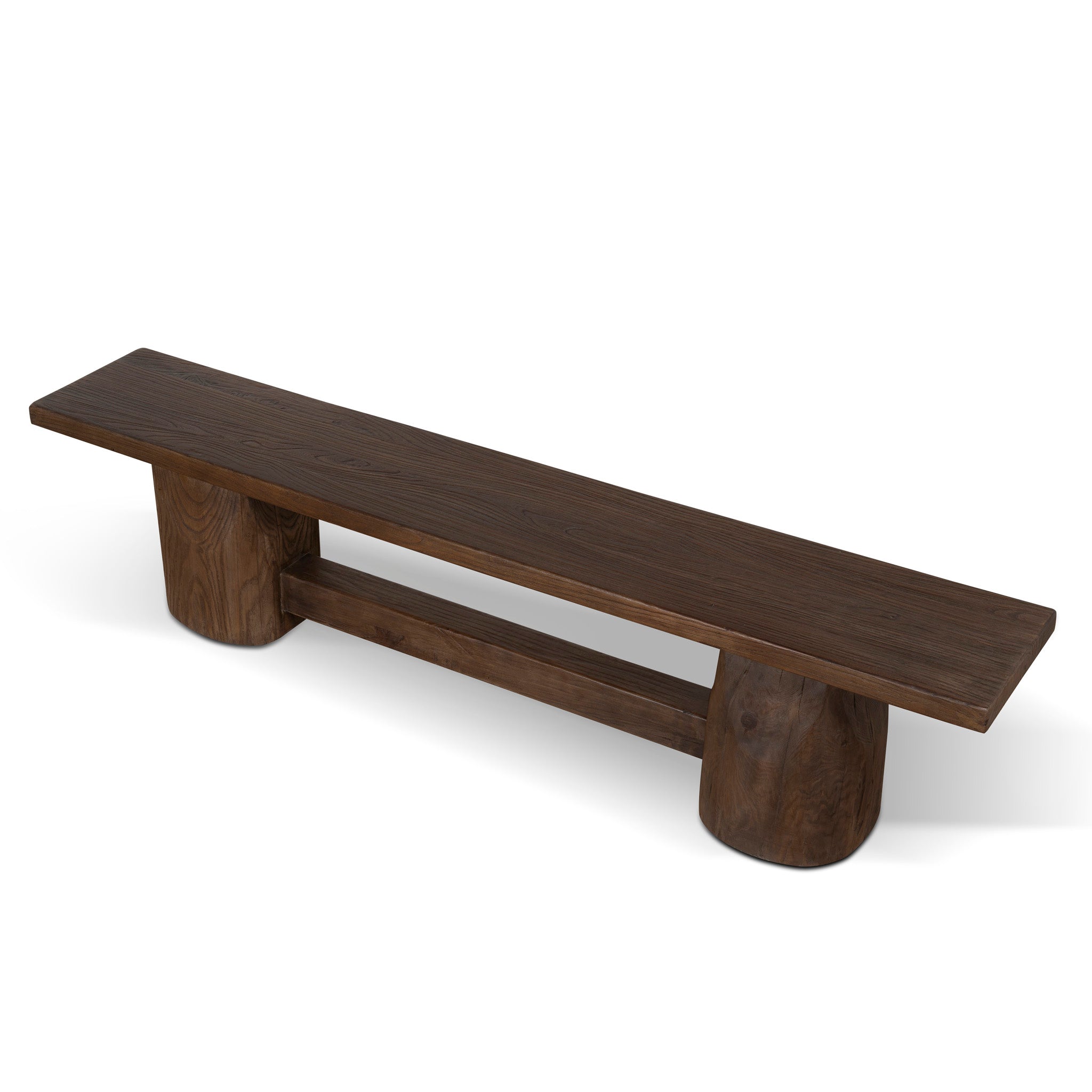 CDB12677-NA 2m Elm Bench - Dark Brown
