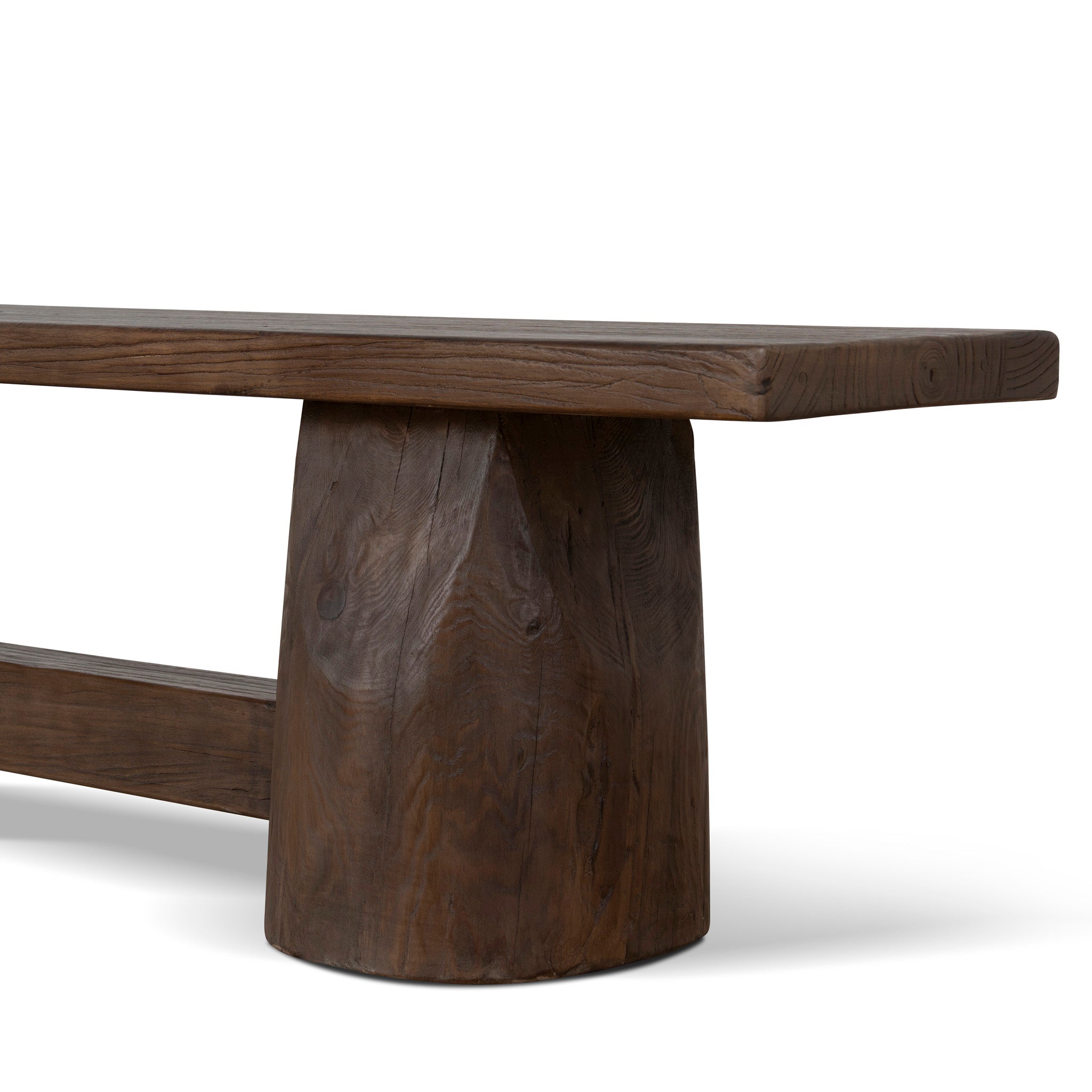 CDB12677-NA 2m Elm Bench - Dark Brown