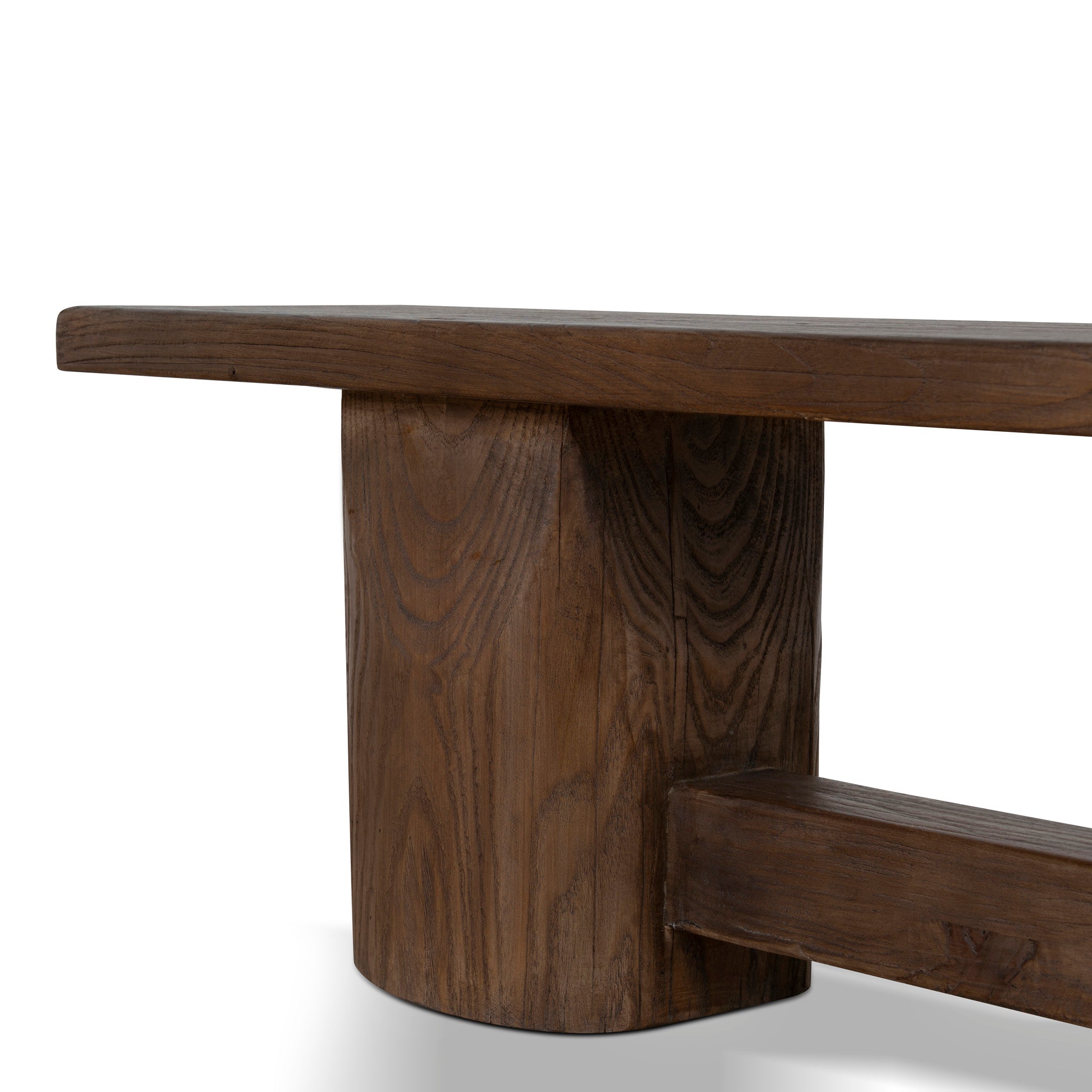 CDB12677-NA 2m Elm Bench - Dark Brown