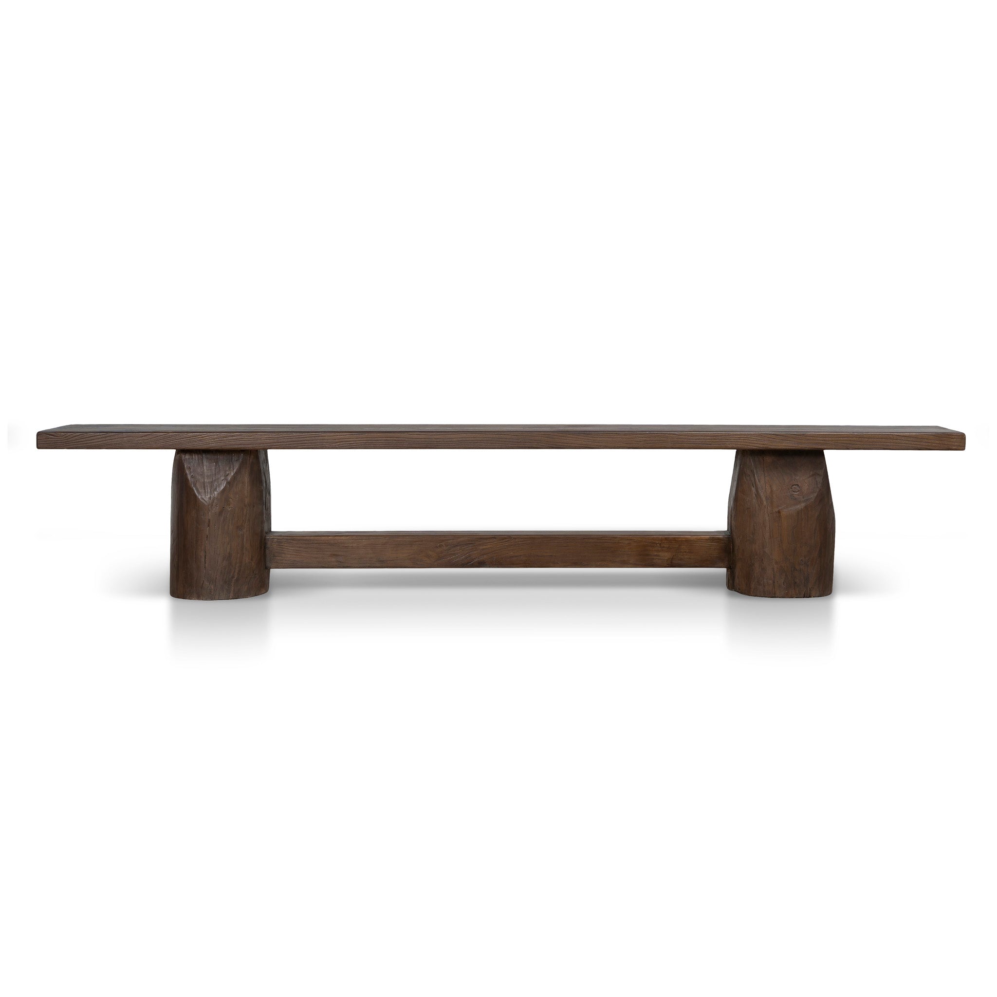 CDB12678-NA 2.5m Elm Bench - Dark Brown