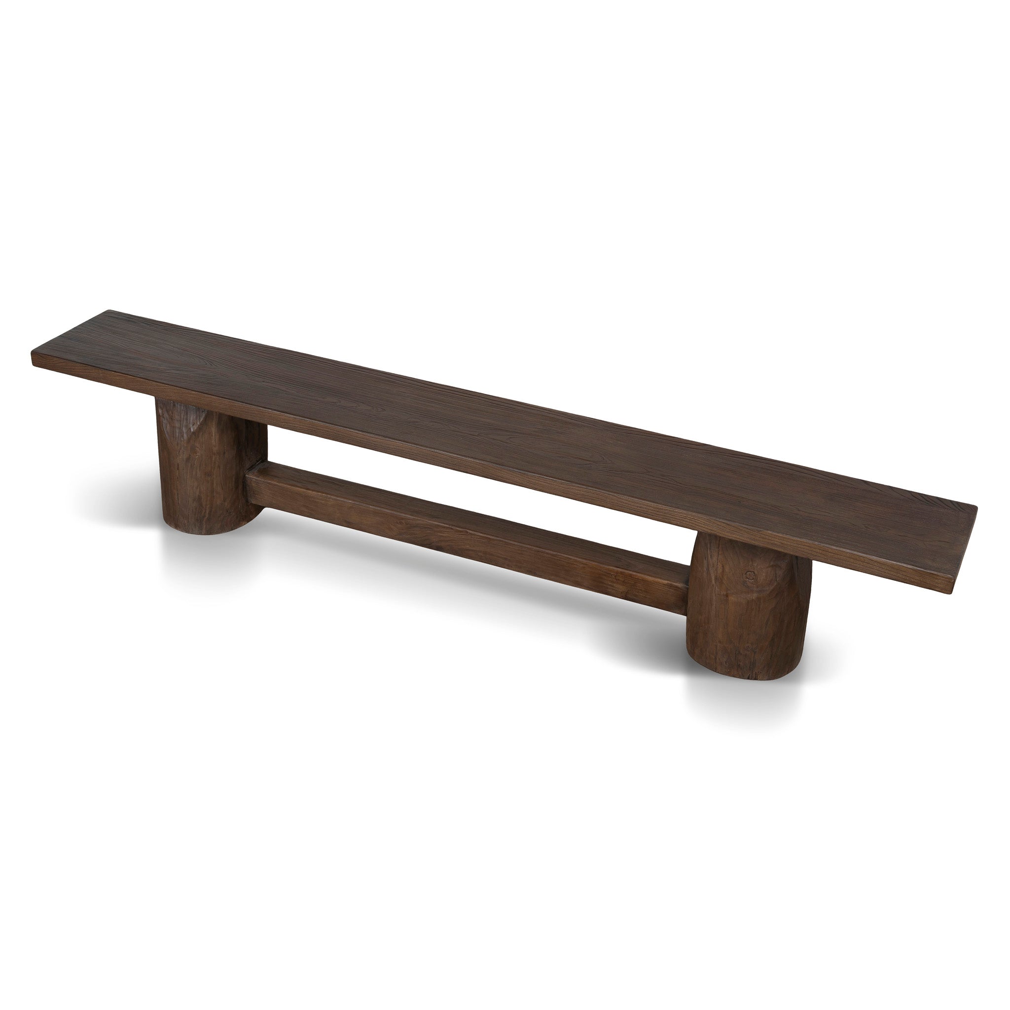 CDB12678-NA 2.5m Elm Bench - Dark Brown