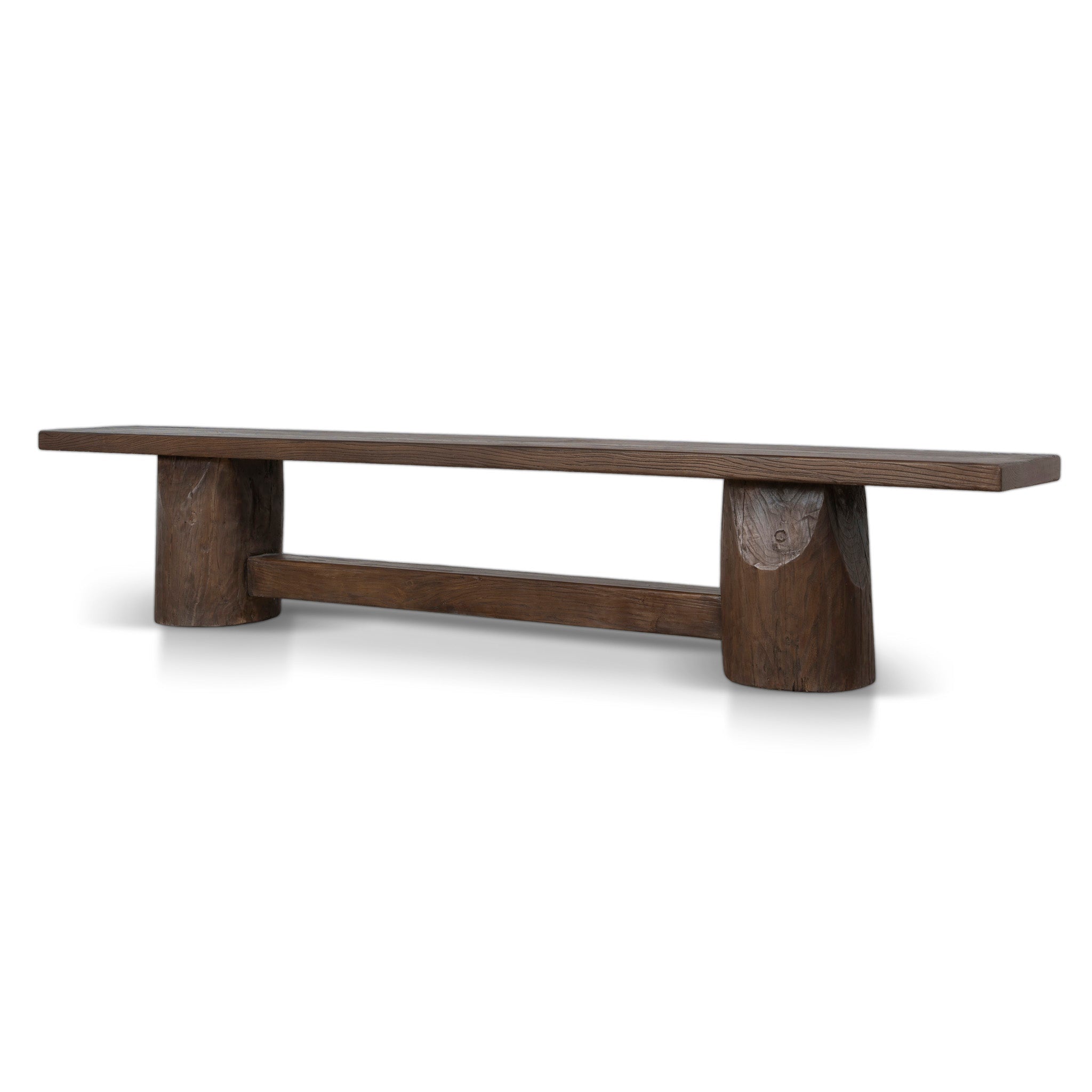 CDB12678-NA 2.5m Elm Bench - Dark Brown