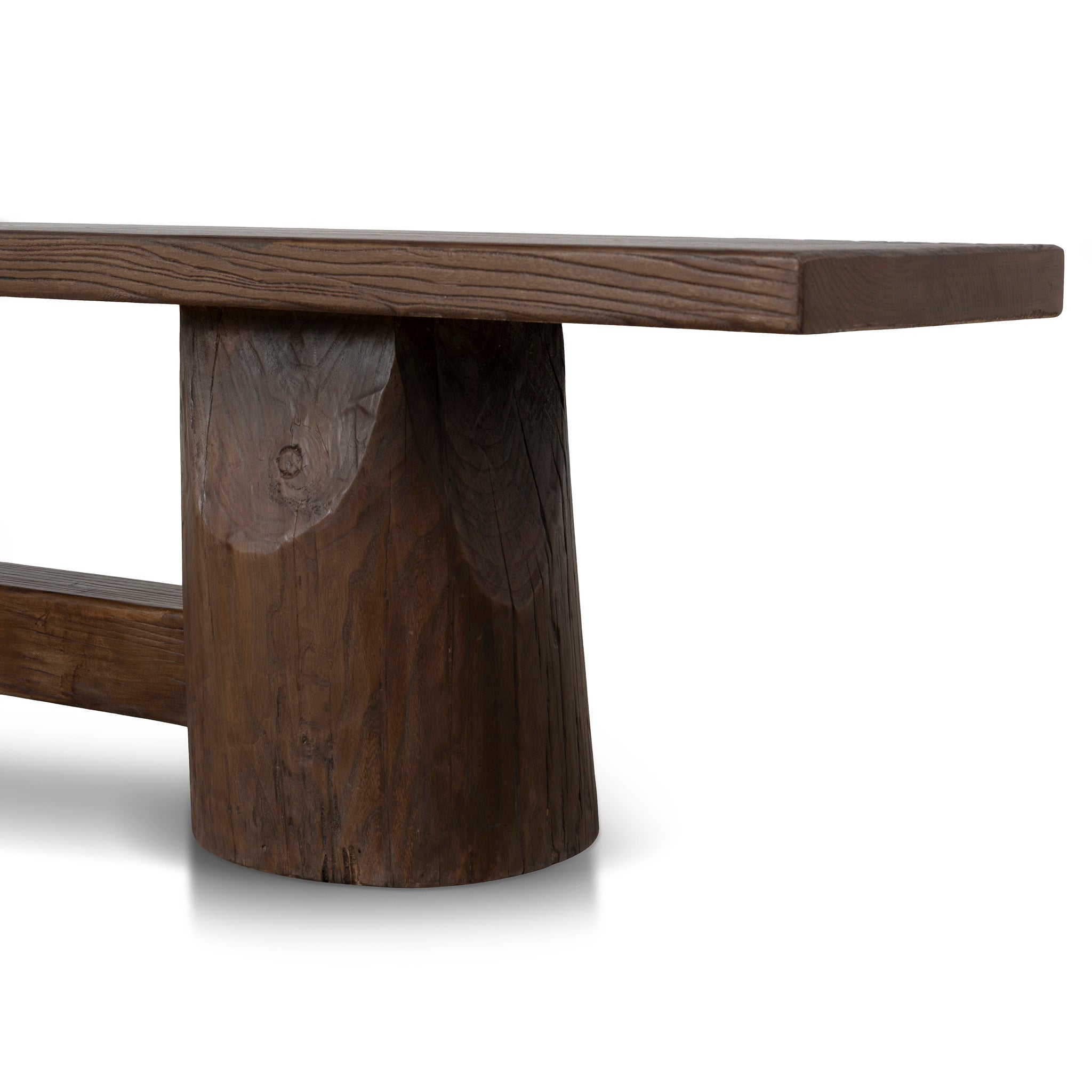 CDB12678-NA 2.5m Elm Bench - Dark Brown
