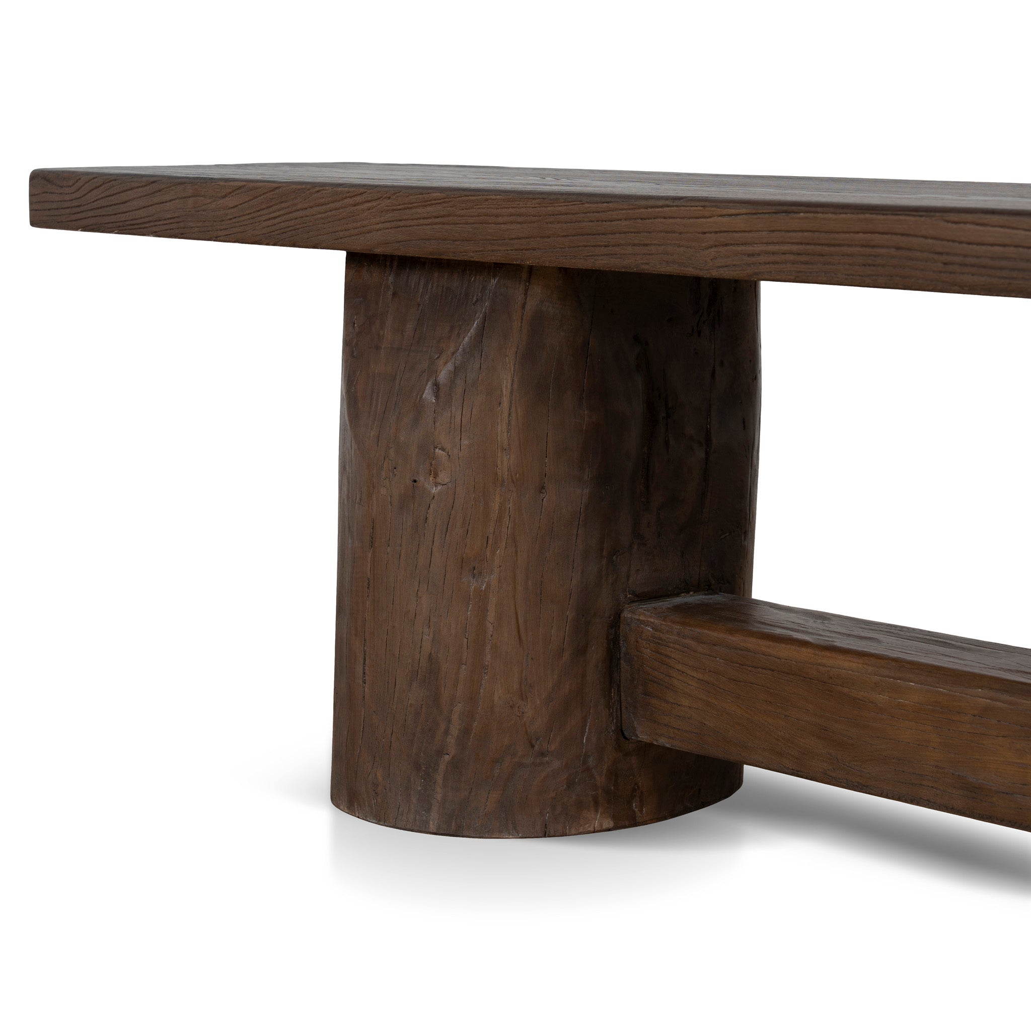 CDB12678-NA 2.5m Elm Bench - Dark Brown