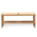 110cm Oak Bench - Natural Seat - image 2