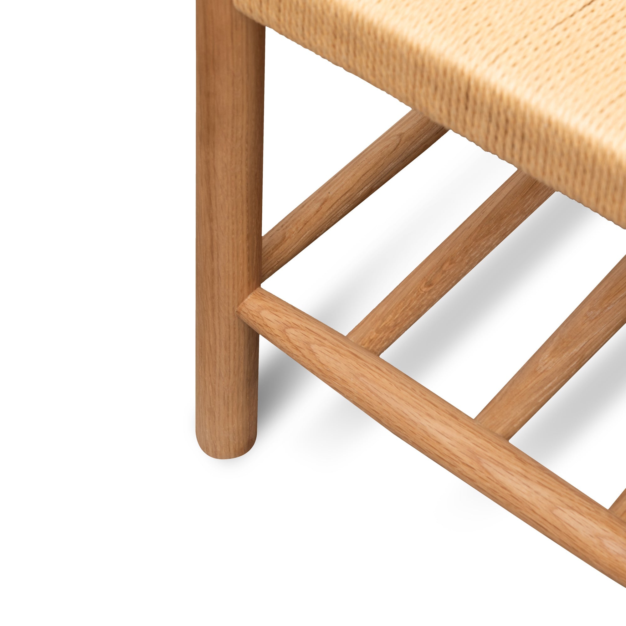 110cm Oak Bench - Natural Seat - image 4