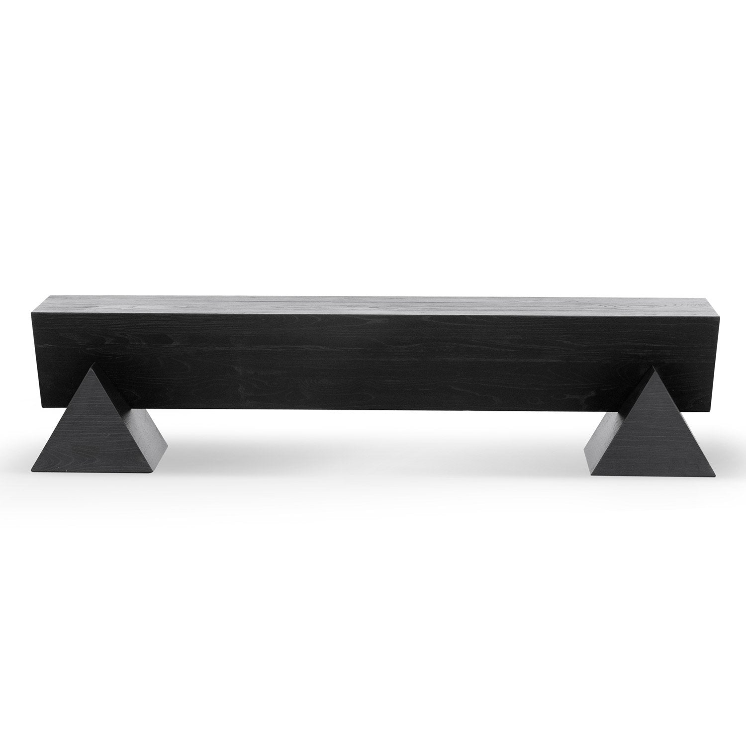 1.9m Elm Bench - Full Black