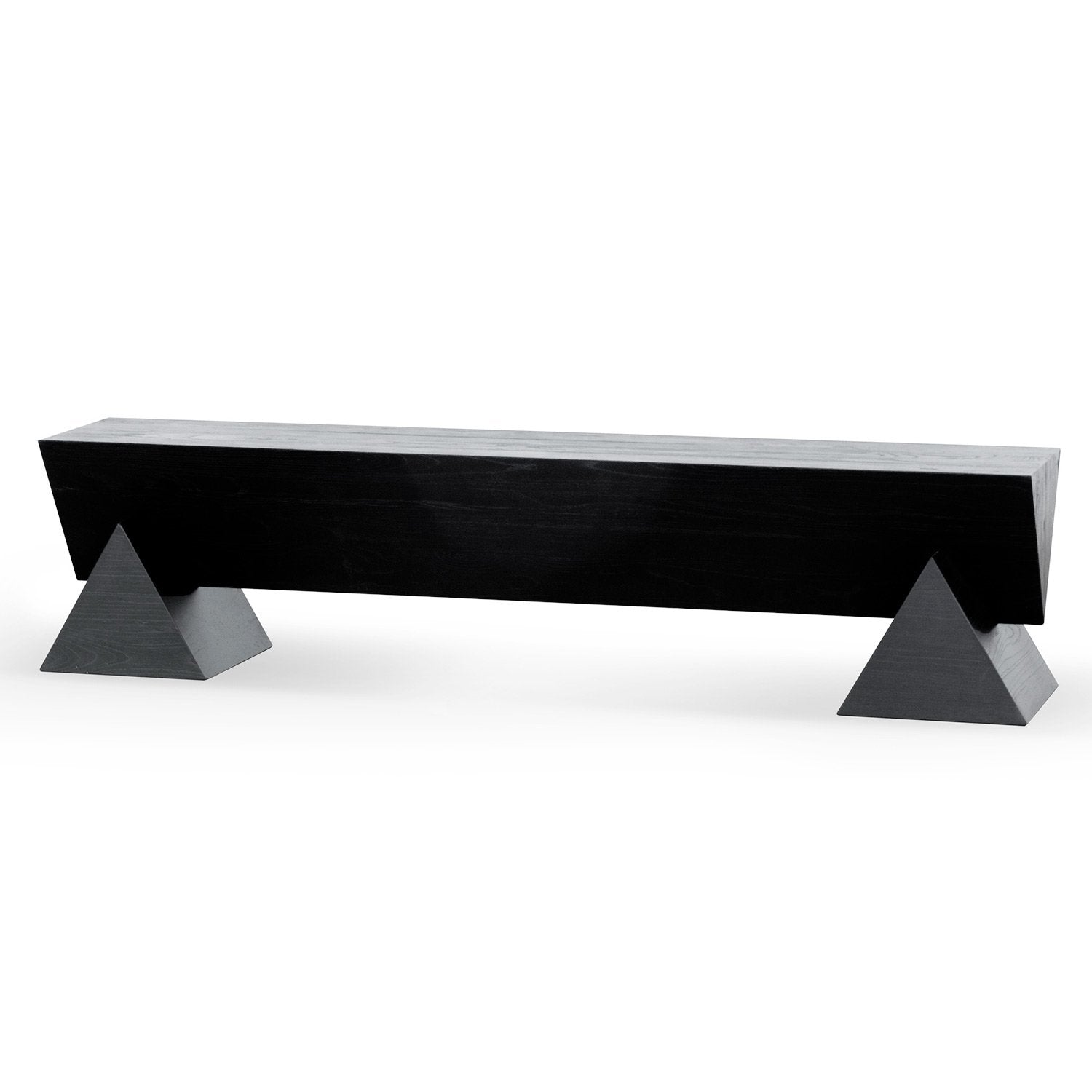 1.9m Elm Bench - Full Black