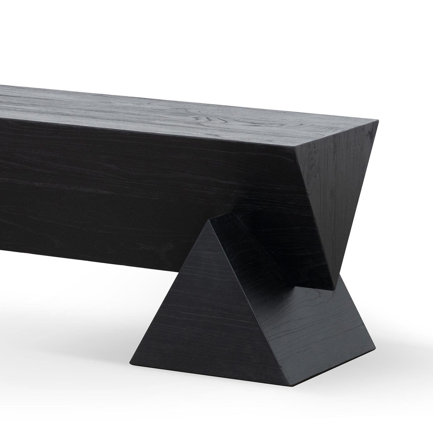 1.9m Elm Bench - Full Black