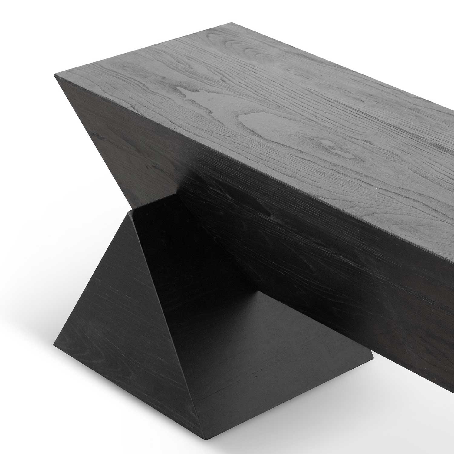 1.9m Elm Bench - Full Black