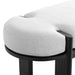1.6m Black Elm Bench - Natural Linen - image 4