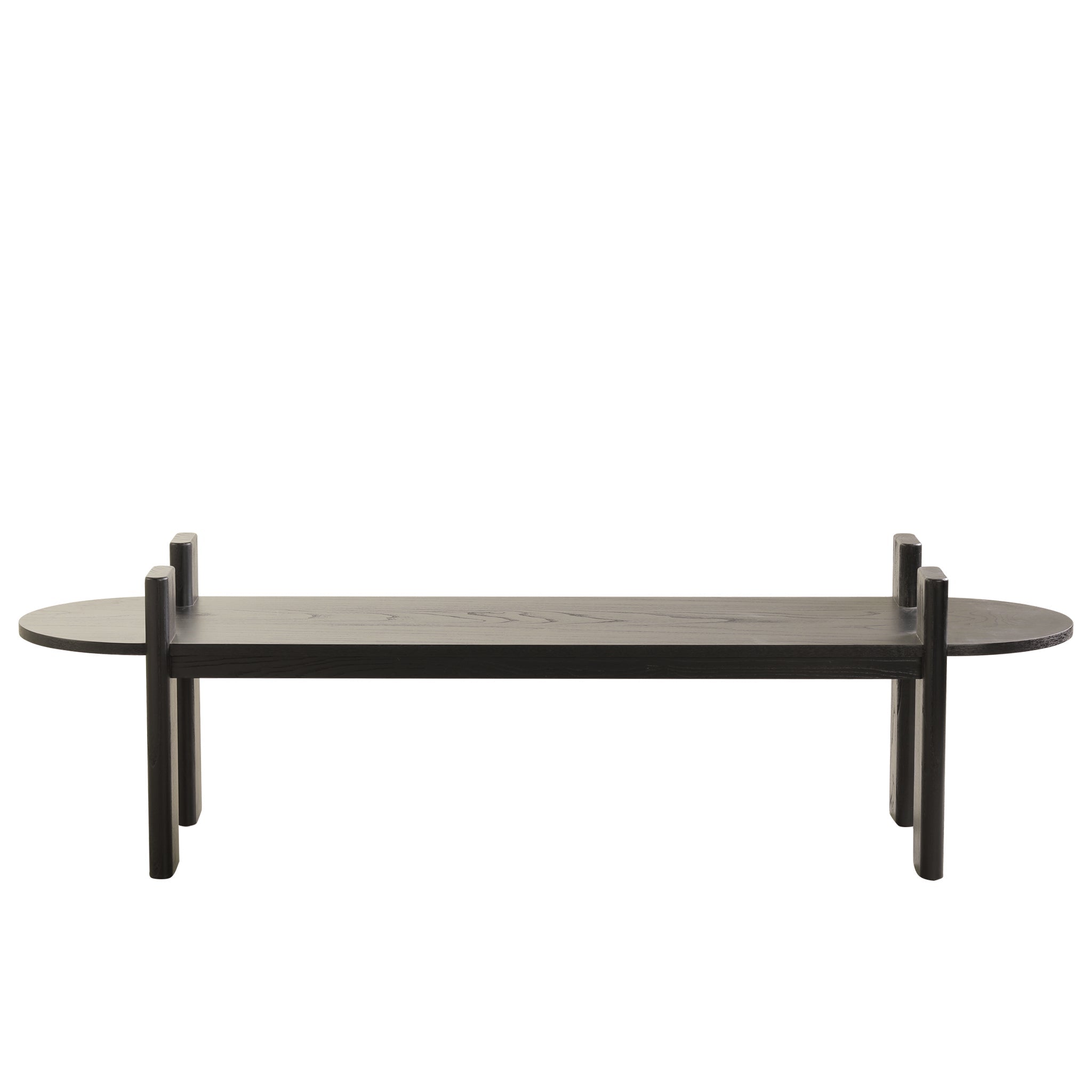 1.6m Black Elm Bench - Natural Linen - image 6