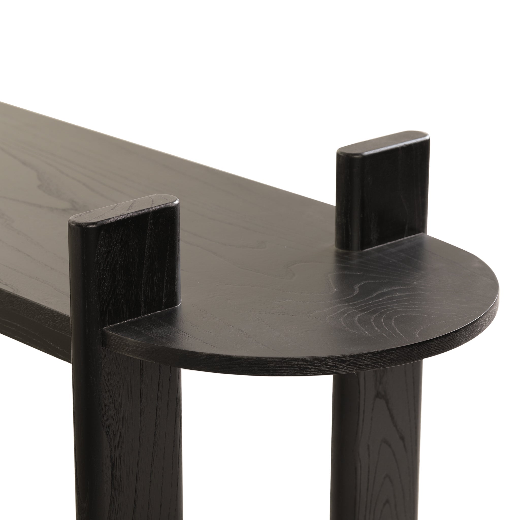 1.6m Black Elm Bench - Natural Linen - image 7