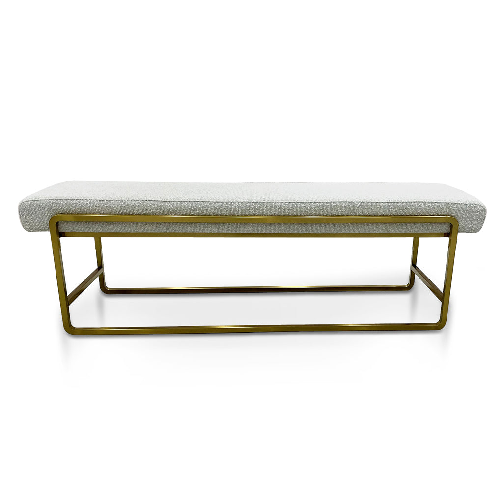 1.52m Bench - Pearl Grey Boucle - image 3