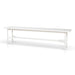 1.8m Wooden Bench - Full White