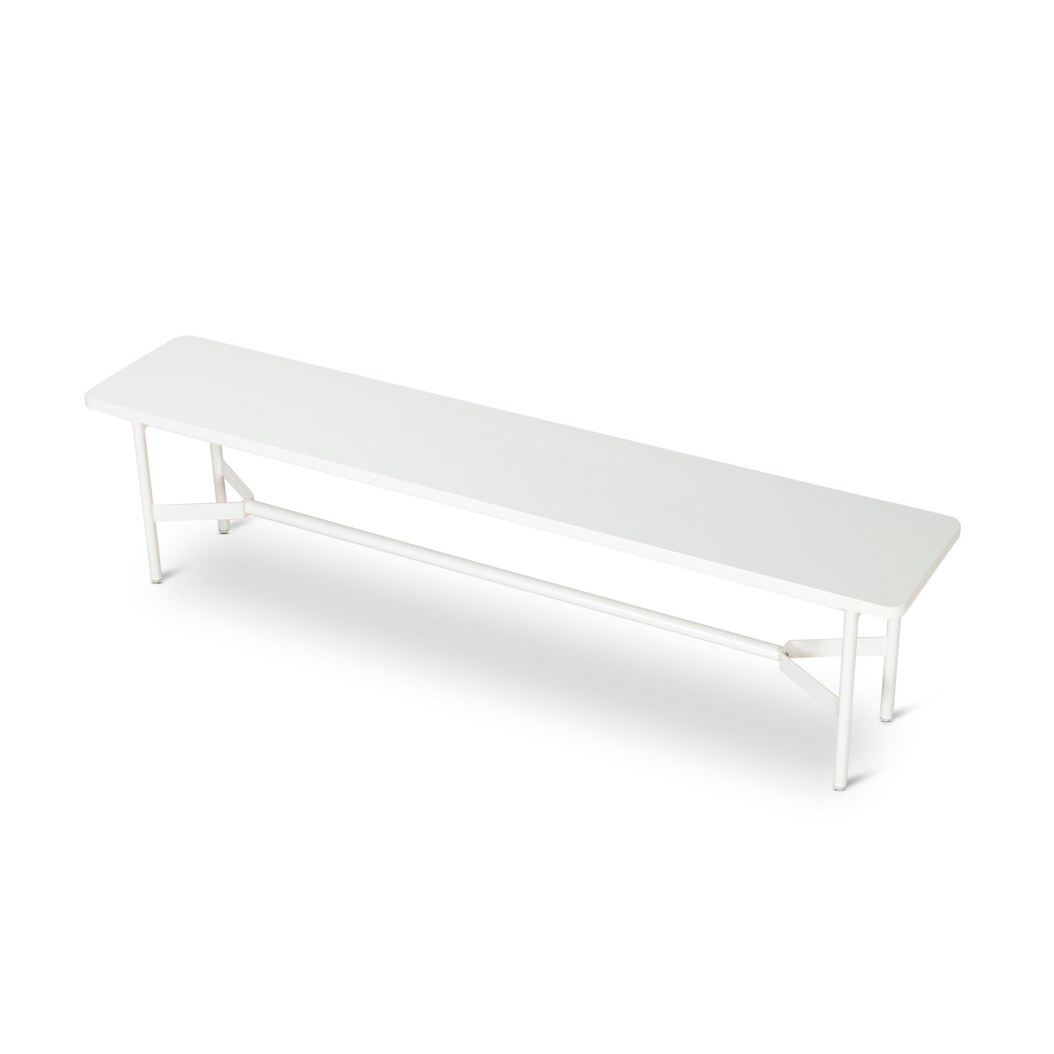 1.8m Wooden Bench - Full White - image 4