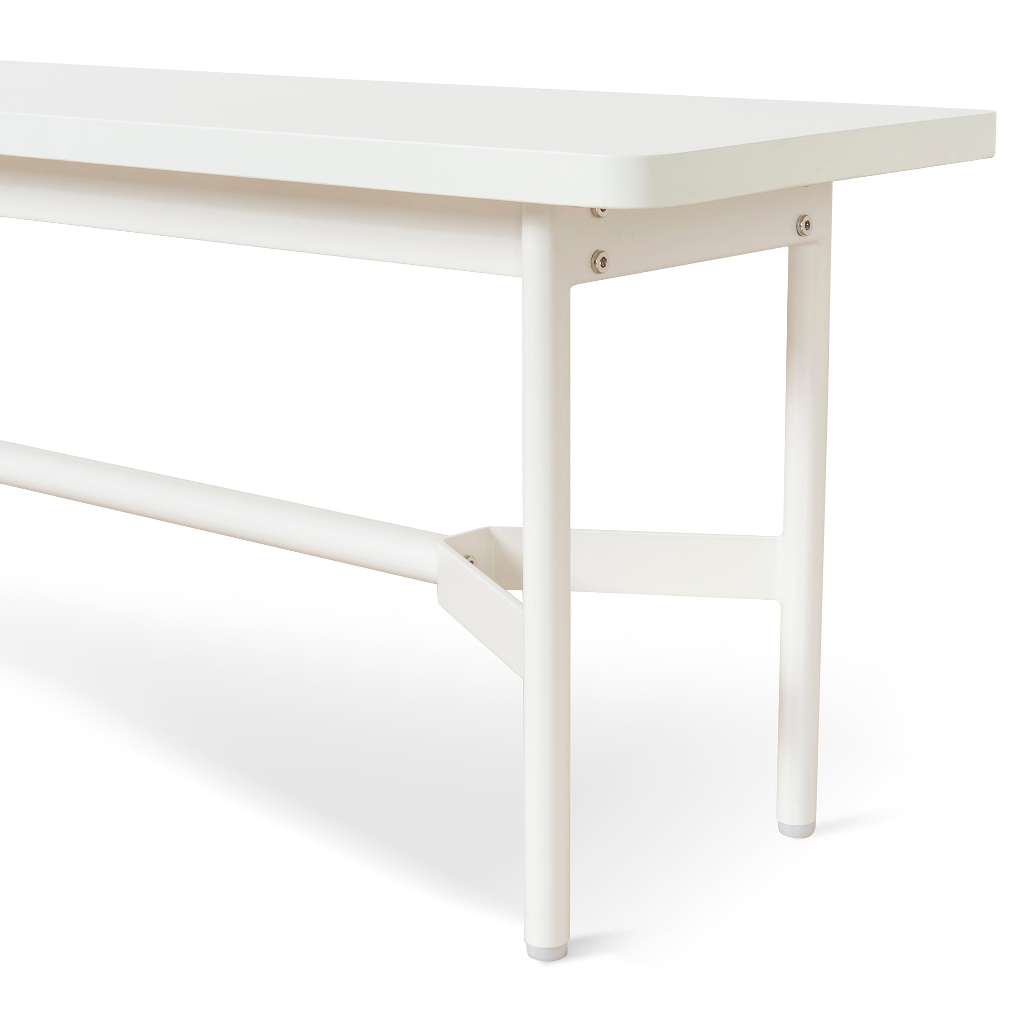 1.8m Wooden Bench - Full White - image 8