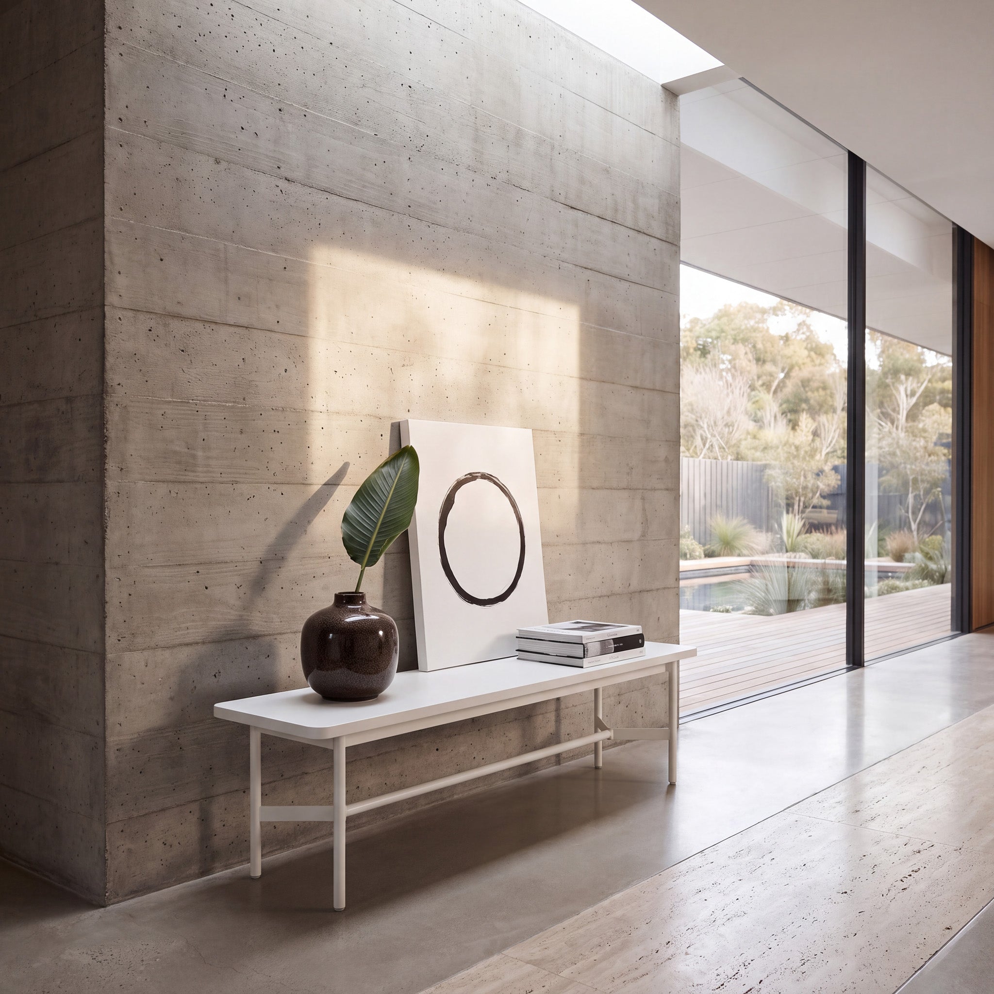 1.8m Wooden Bench - Full White - image 2