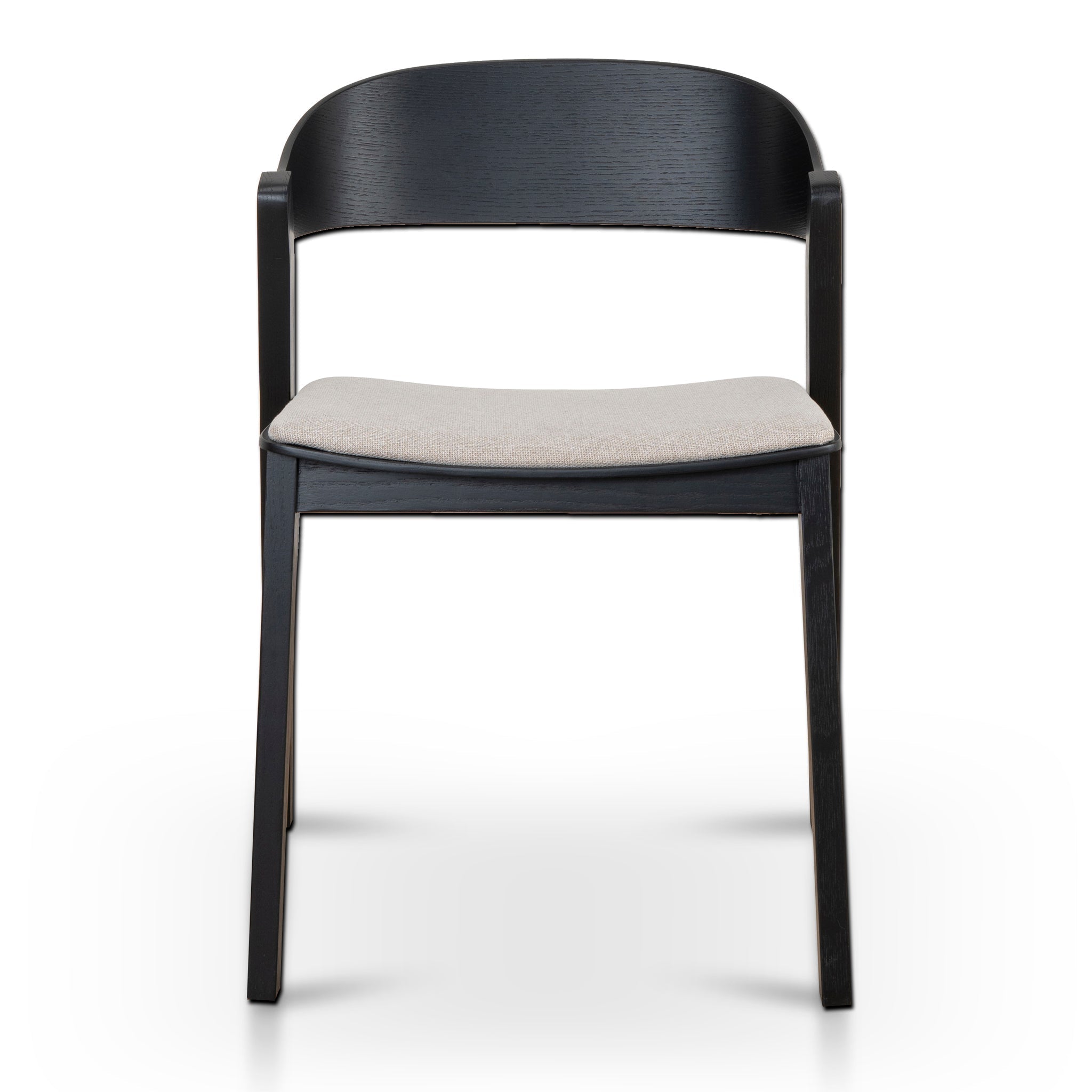 Black Dining Chair - Grey Seat (Set of 2) - image 3