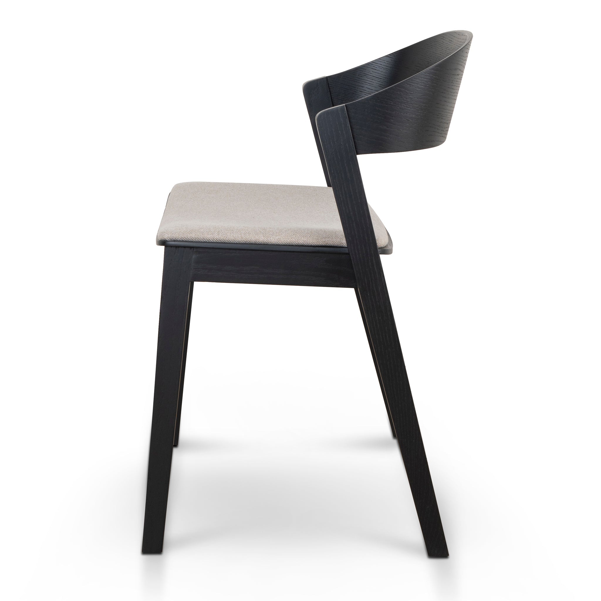 SDx2 Black Dining Chair - Grey Seat (Set of 2)