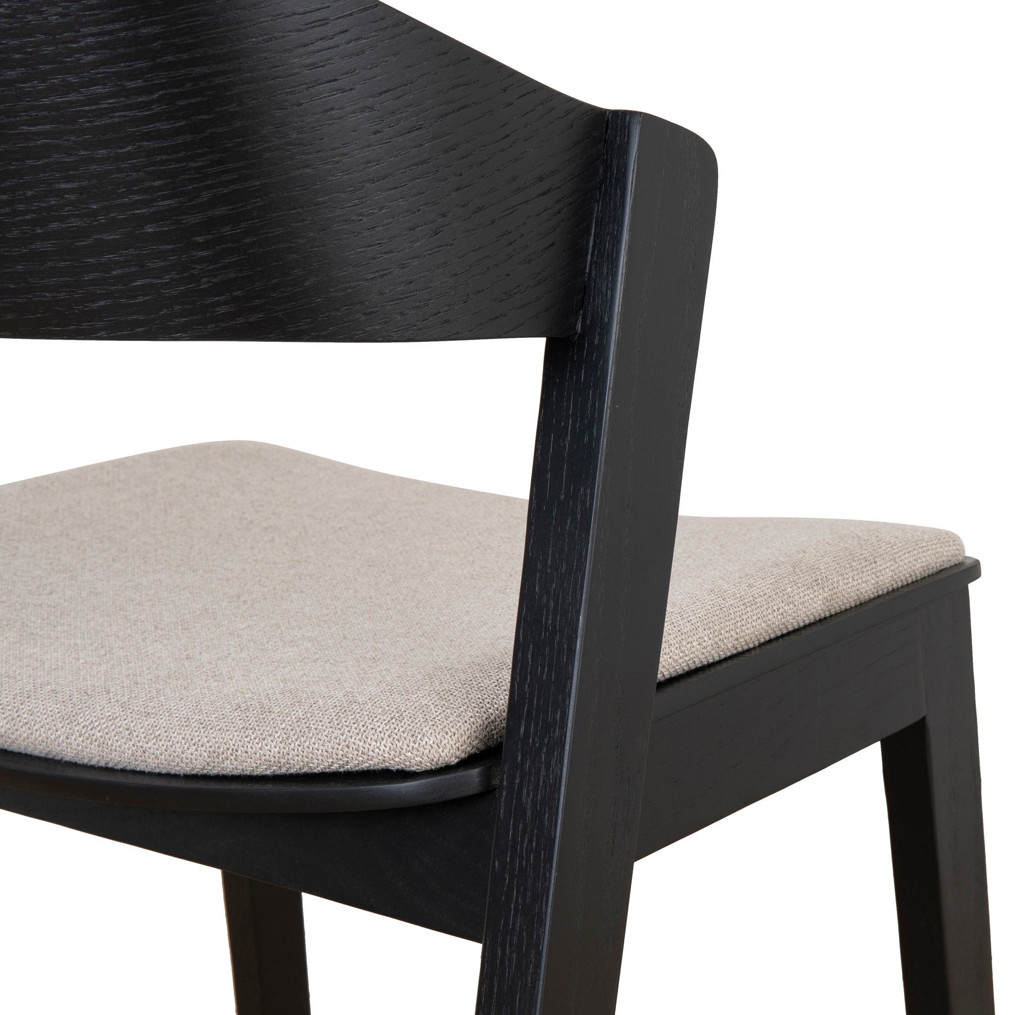 Black Dining Chair - Grey Seat (Set of 2) - image 8