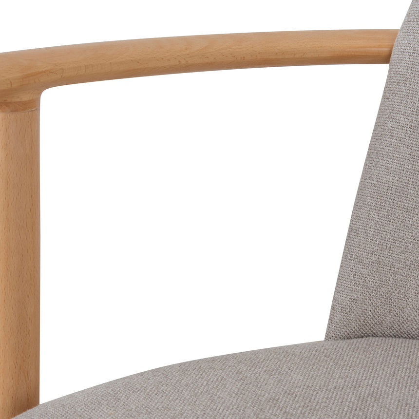 Greta Set of 2 Dining Armchair - Grey Seat