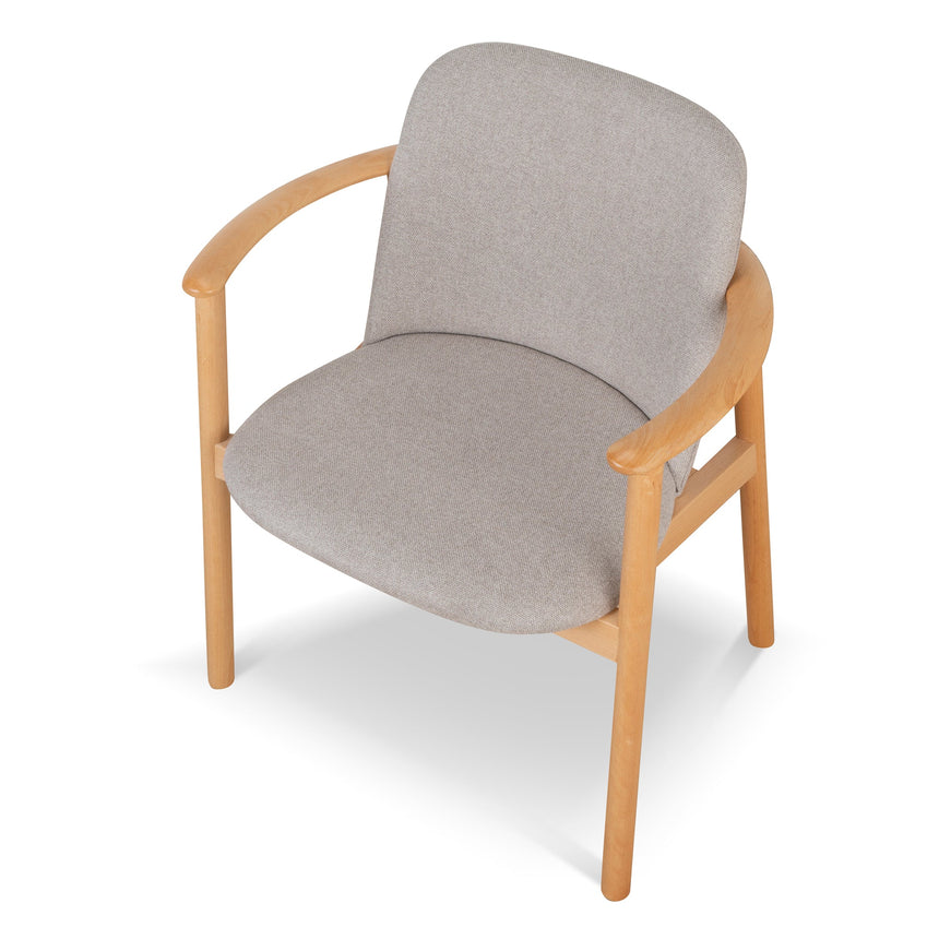 Greta Set of 2 Dining Armchair - Grey Seat