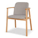 Set of 2 - CDC10055-SDx2 Natural Dining Armchair - Grey Seat - image 3