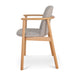 Set of 2 - CDC10055-SDx2 Natural Dining Armchair - Grey Seat - image 5