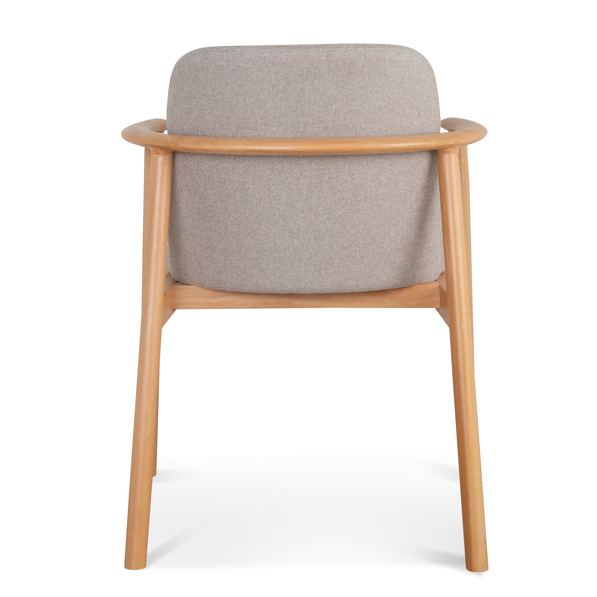Set of 2 - CDC10055-SDx2 Natural Dining Armchair - Grey Seat - image 7