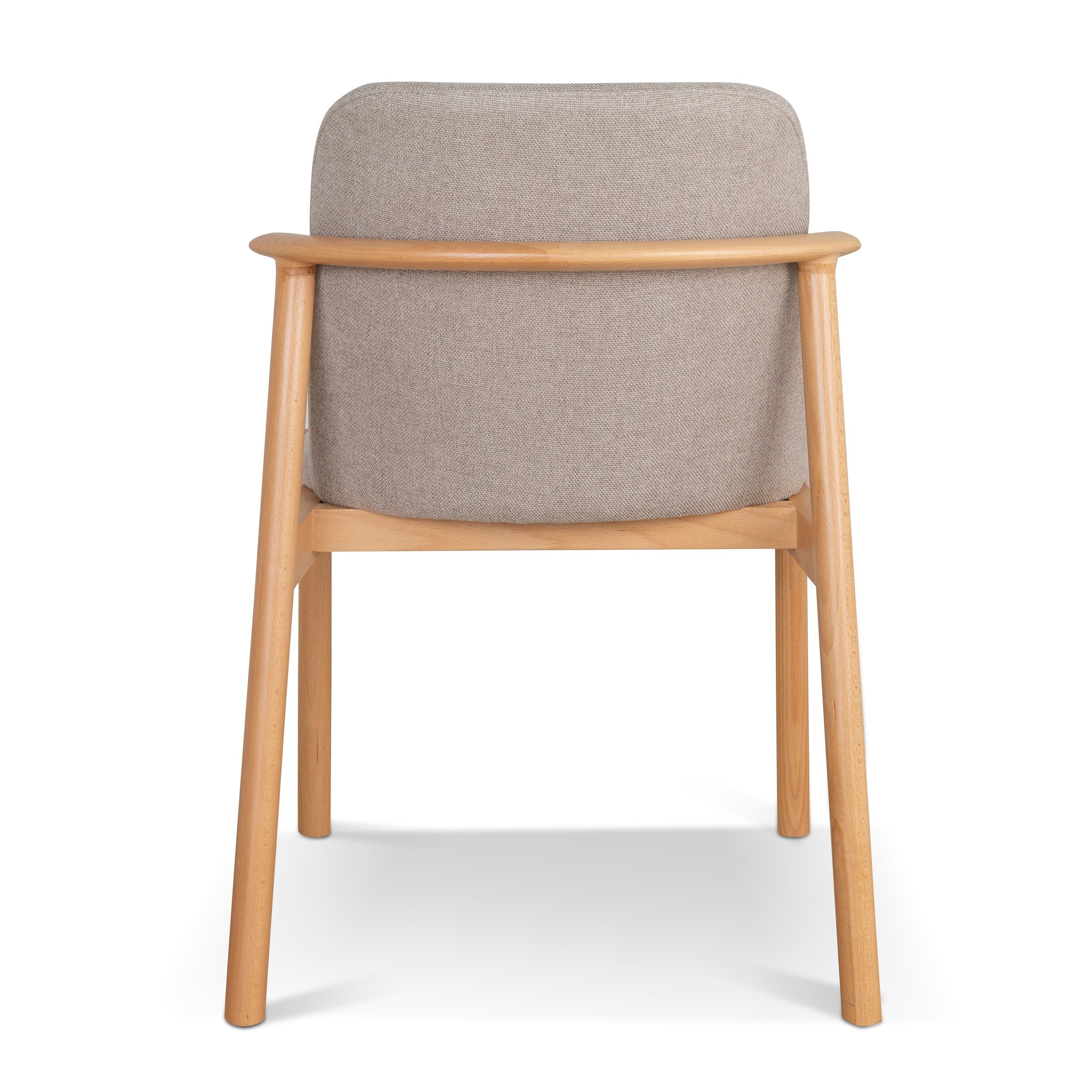 Set of 2 - Paul Natural Dining Chair - Grey Seat