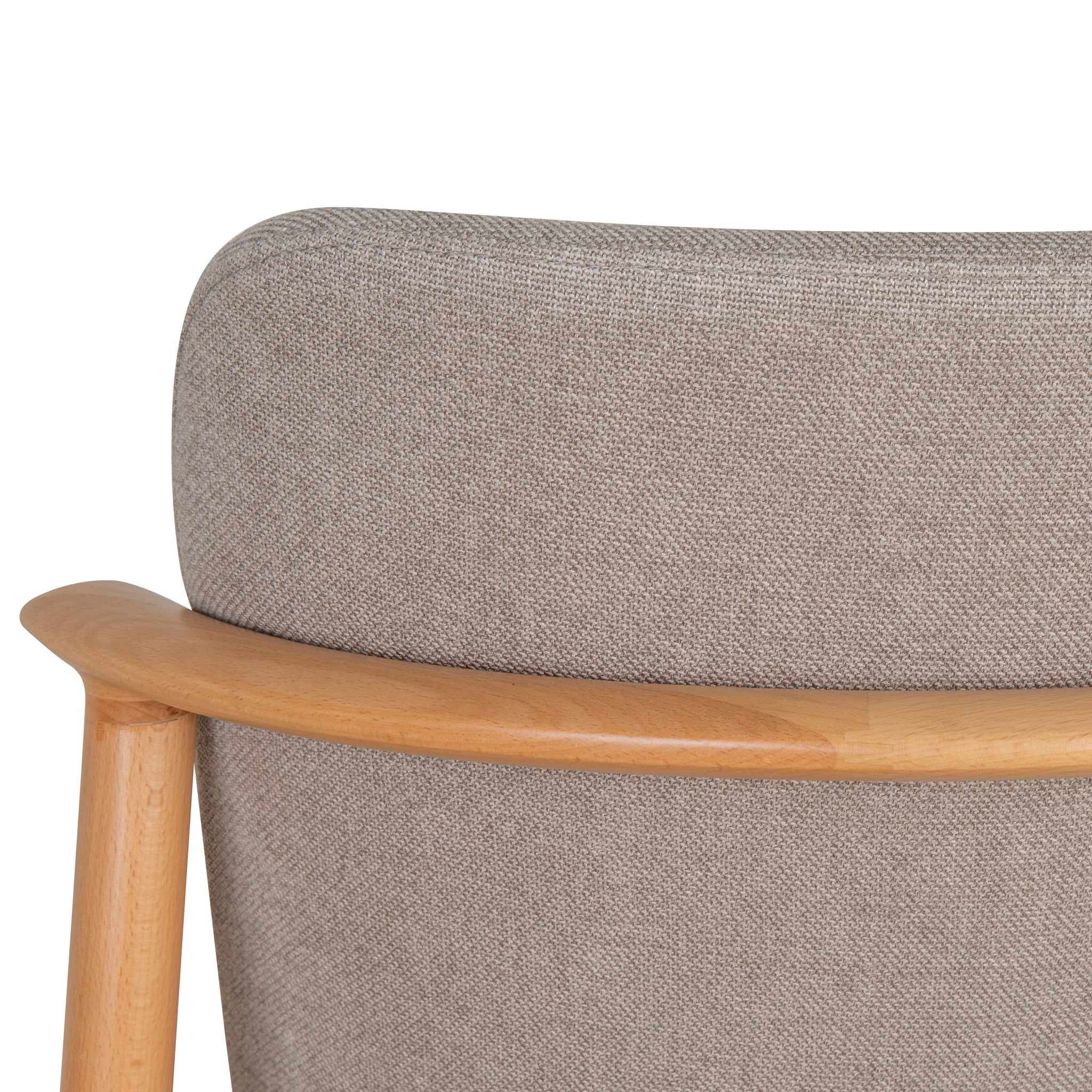 Set of 2 - Paul Natural Dining Chair - Grey Seat