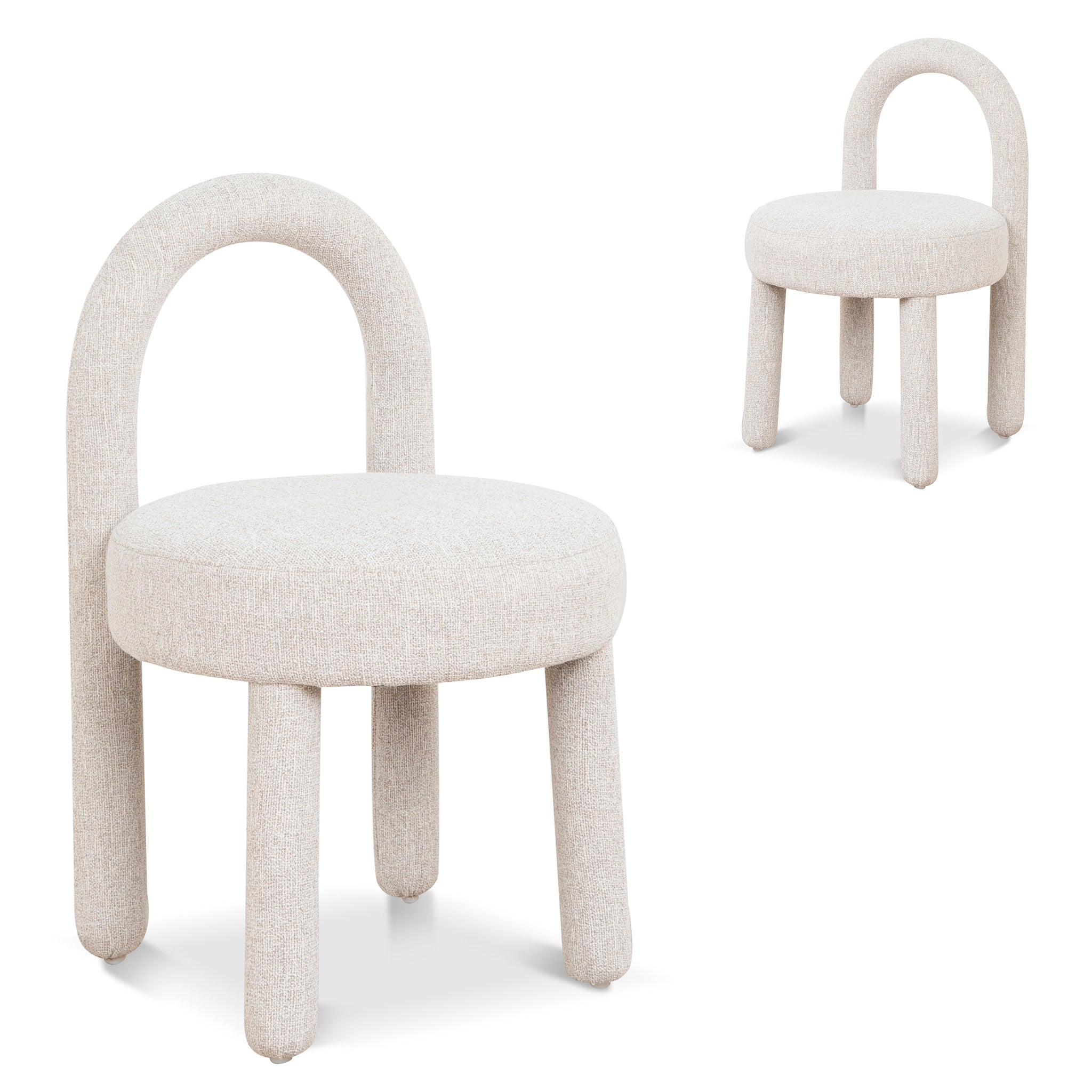 Set of 2 - Fusion Dining Chair - Coastal Beige