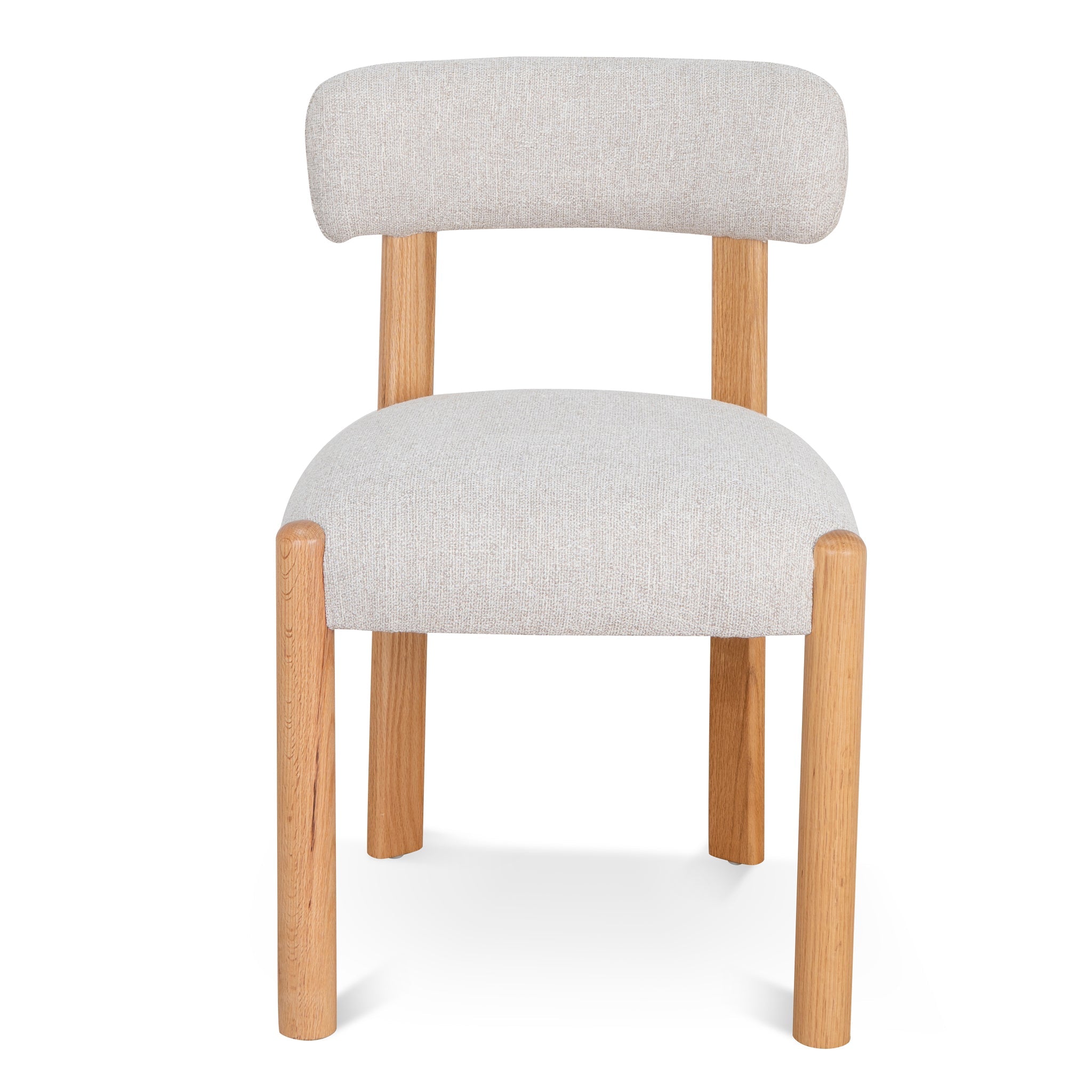 Set of 2 - Cartaya Oak Dining Chair - Coastal Beige