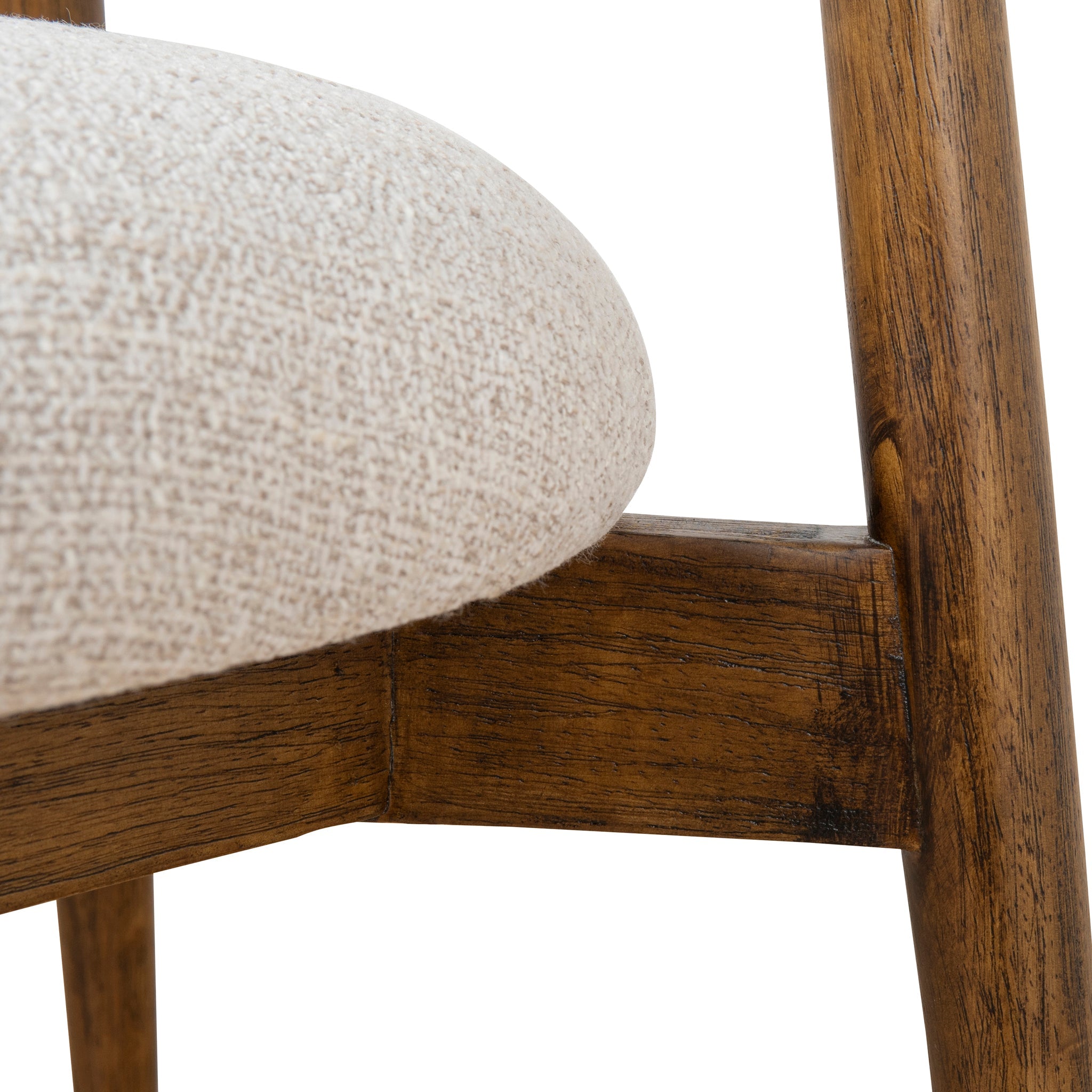 Coastal Beige Dining Chair - Walnut