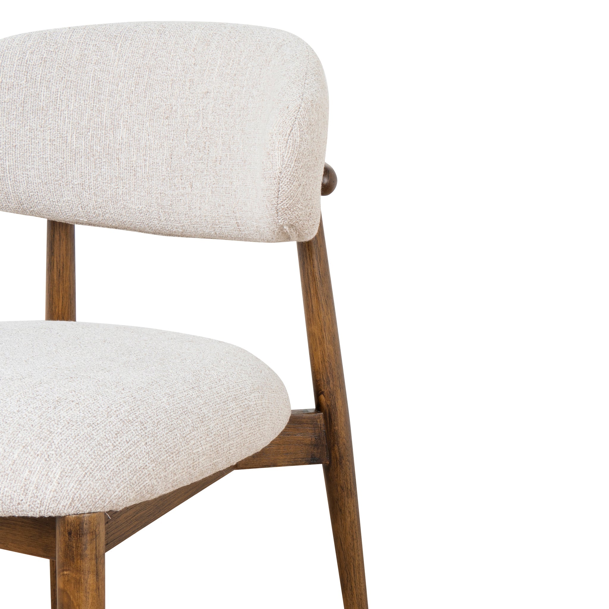 Coastal Beige Dining Chair - Walnut