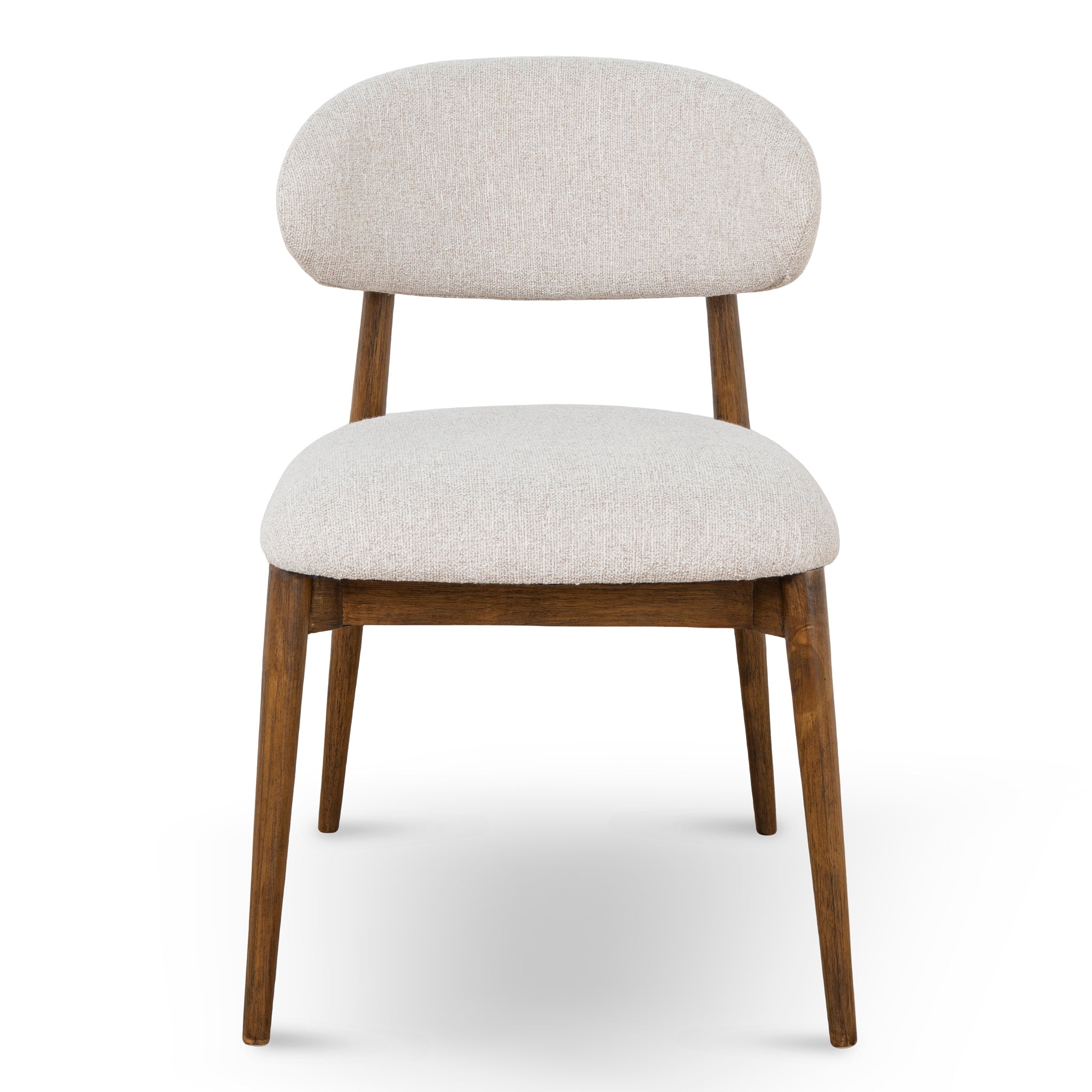 Coastal Beige Dining Chair - Walnut