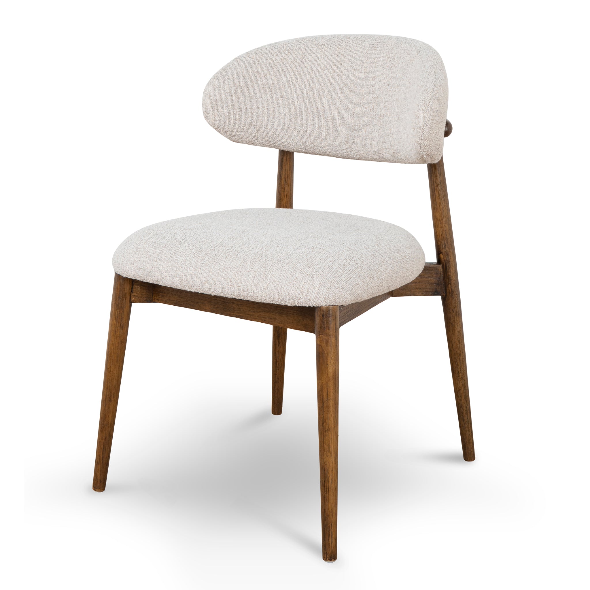 Coastal Beige Dining Chair - Walnut