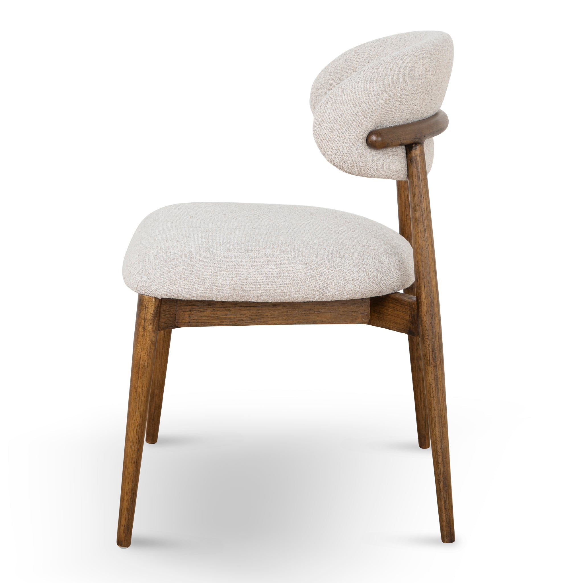 Coastal Beige Dining Chair - Walnut